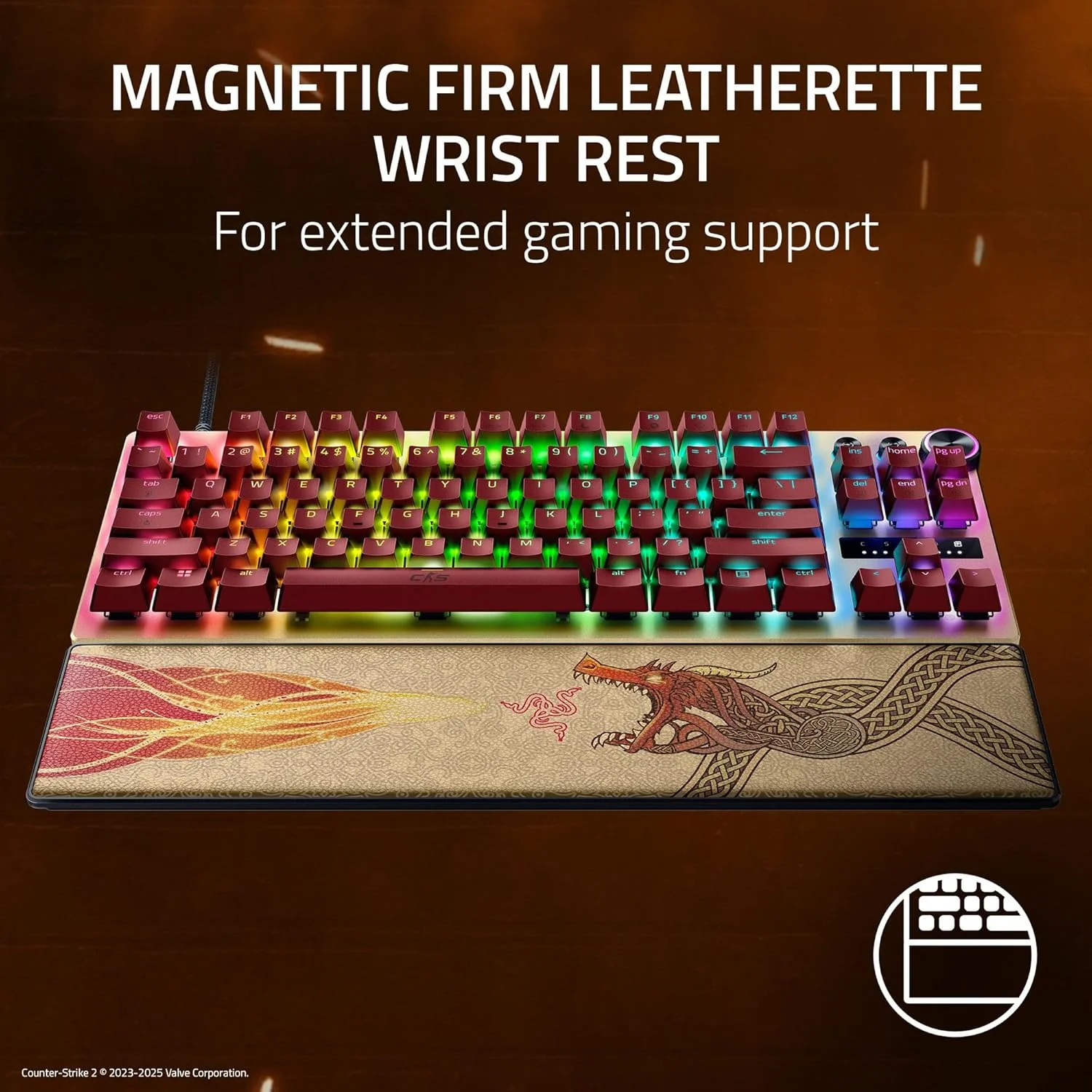 Razer Huntsman V3 Pro Tenkeyless Analog Optical Esports Keyboard (Counter-Strike 2 Ed.) - Image 10