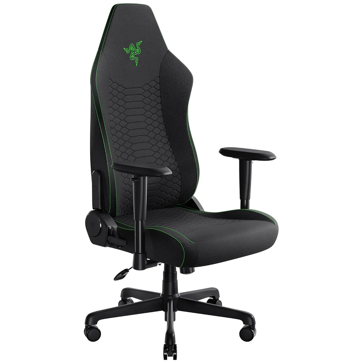 Razer Iskur V2 X Fabric Essential Gaming Chair with Built-in Lumbar Support (Black/Green, Light Gray) - Image 9