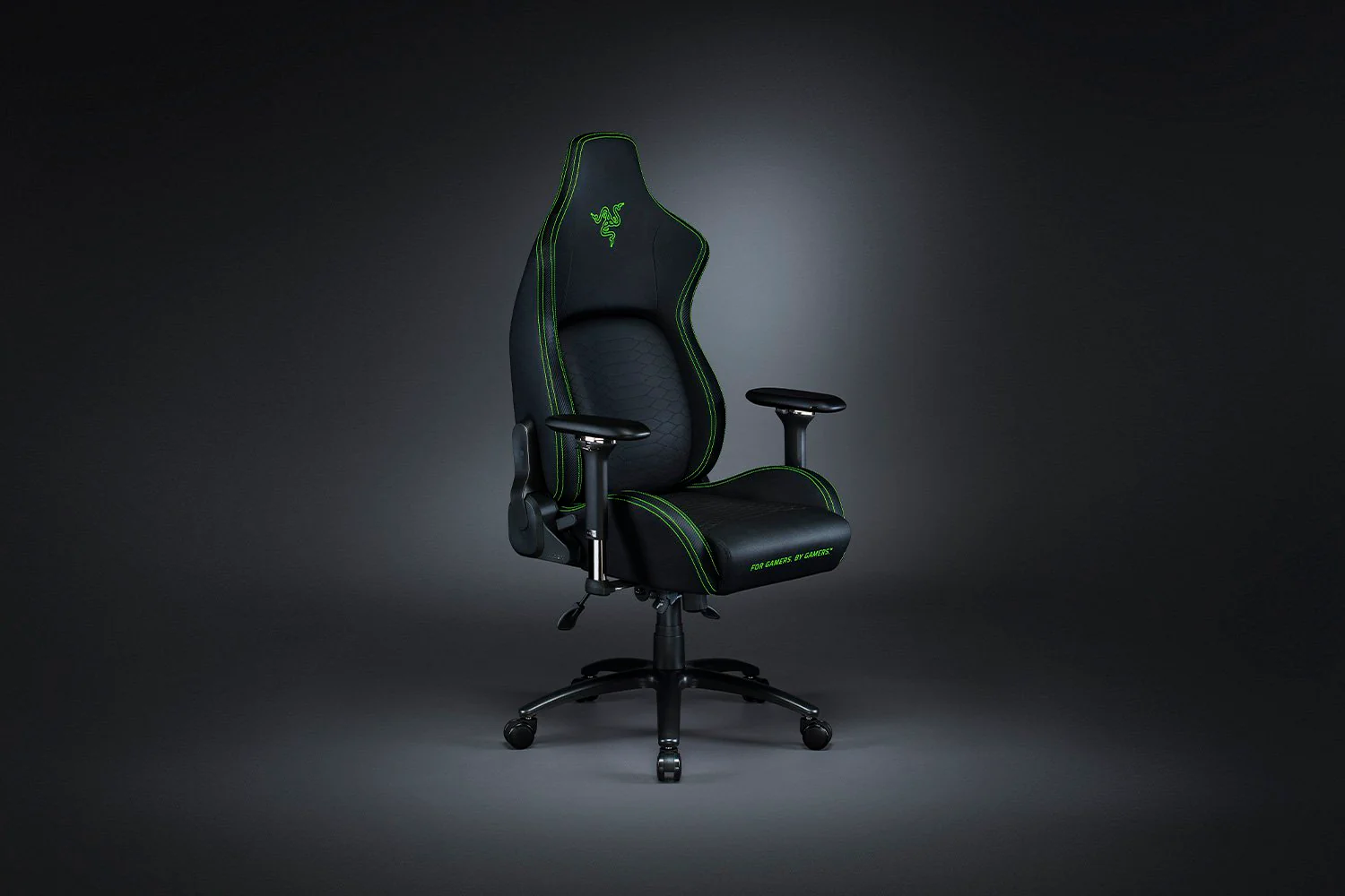 Razer Iskur XL Gaming Chair With Built-In Lumbar Support (Black/Green) - Image 3