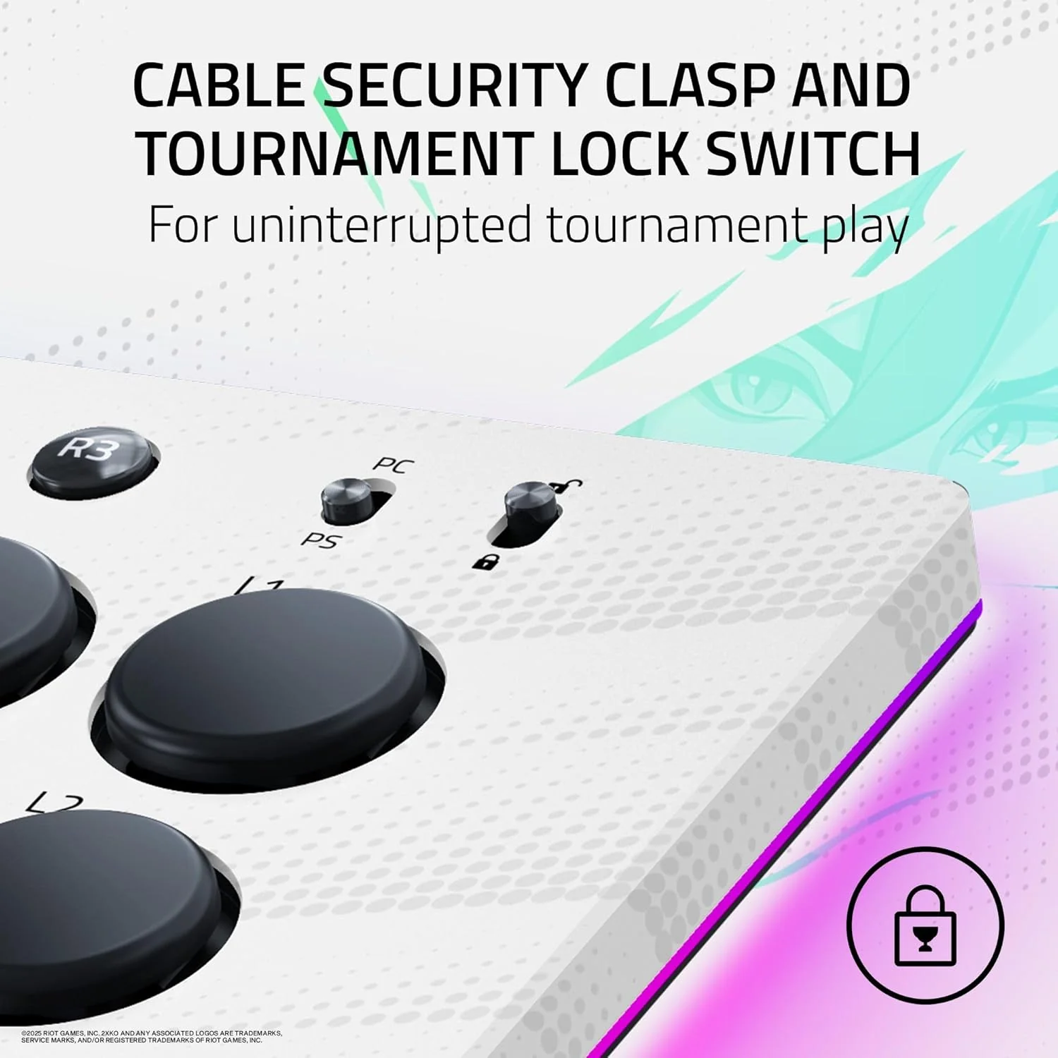 Razer Kitsune All-Button Optical Arcade Controller for PS5 & PC (2XKO Ed.) - Image 6