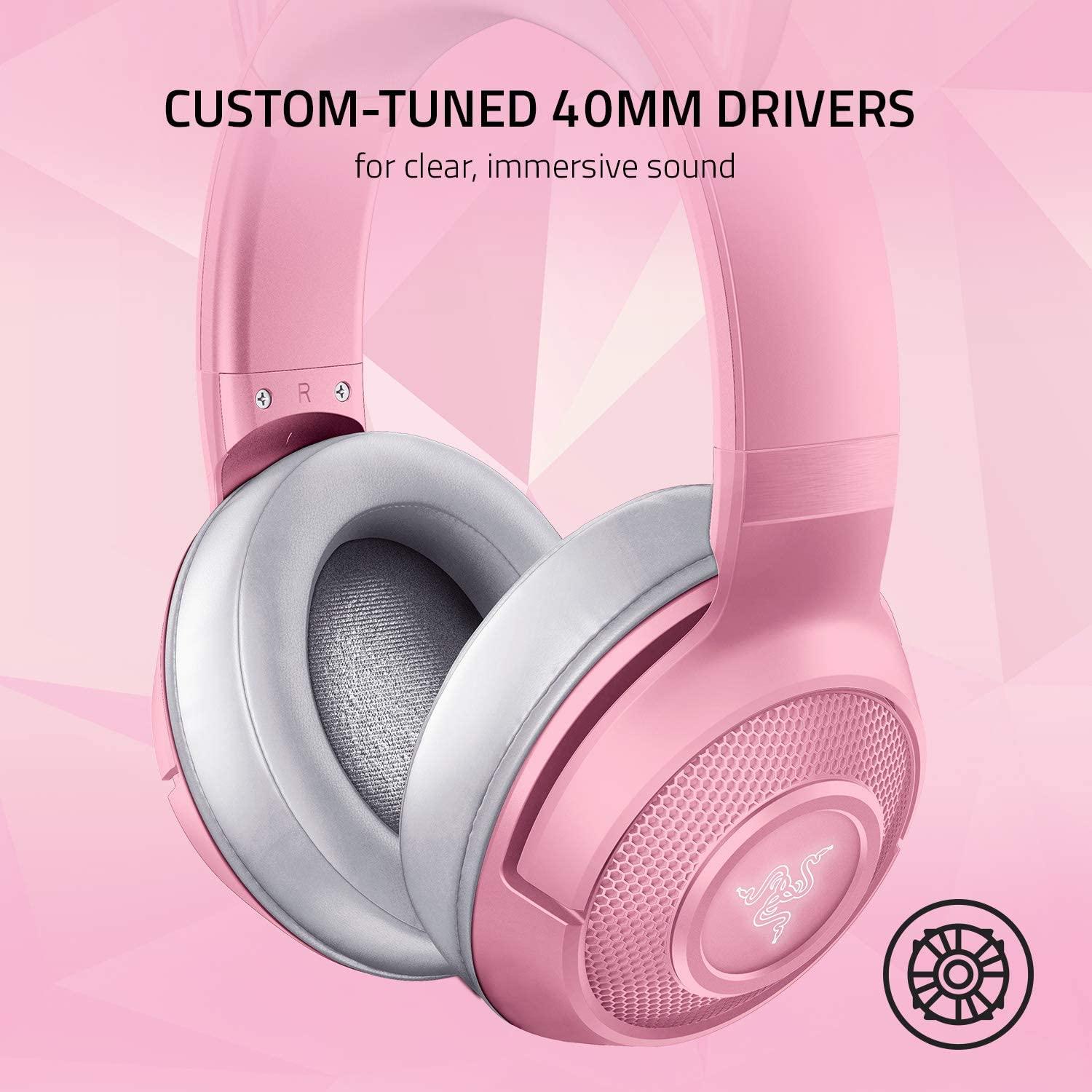 Razer Kraken BT Kitty Edition Wireless Bluetooth Headset (Quartz) - Image 5