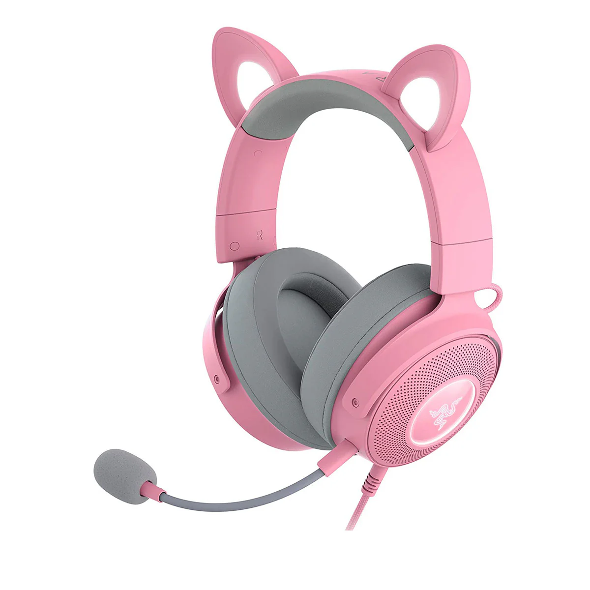 Razer Kraken Kitty V2 Pro Wired RGB Headset With Interchangeable Ears (Quartz) - Image 2