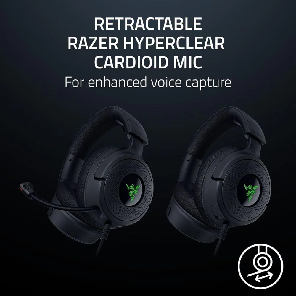 Razer Kraken V4 X Wired Gaming Headset (Black) - Image 6