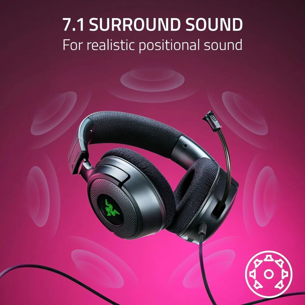 Razer Kraken V4 X Wired Gaming Headset (Black) - Image 9