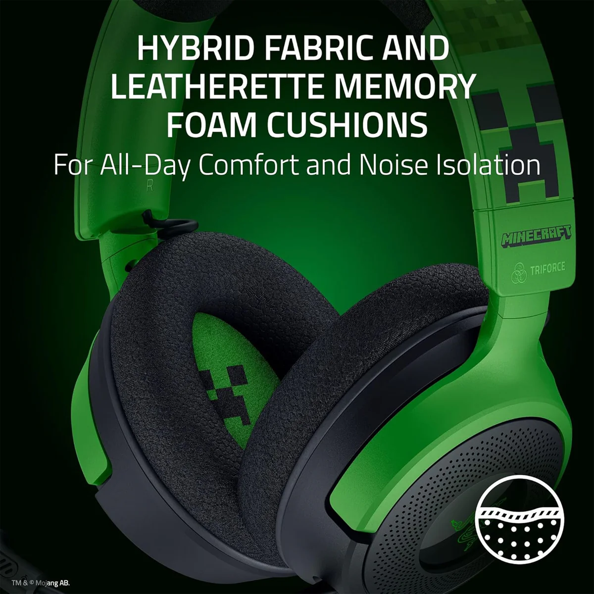 Razer Kraken V4 X Wired Gaming Headset (Minecraft Edition) - Image 3