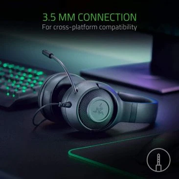 Razer Kraken X Lite Essential Wired Gaming Headset (Black) - Image 3