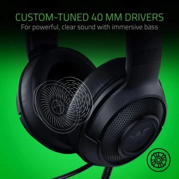 Razer Kraken X Lite Essential Wired Gaming Headset (Black) - Image 7