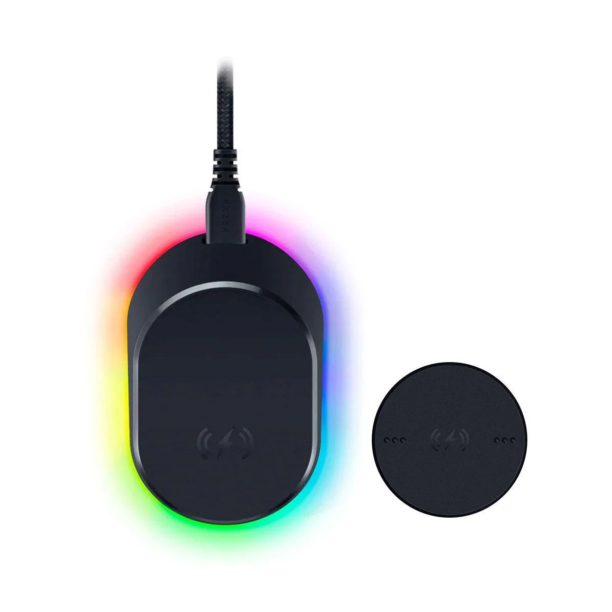 Razer Mouse Dock Pro Wireless Mouse Charging Dock With Integrated 4K Hz Transceiver + Razer Wireless Charging Puck Bundle