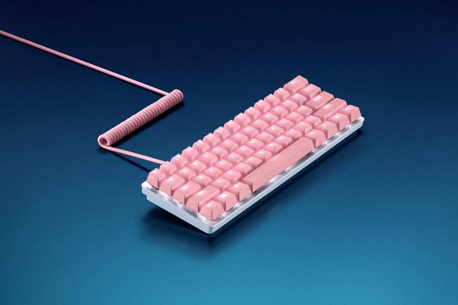Razer PBT Keycap + Coiled Cable Upgrade Set (Quartz Pink) - Image 2