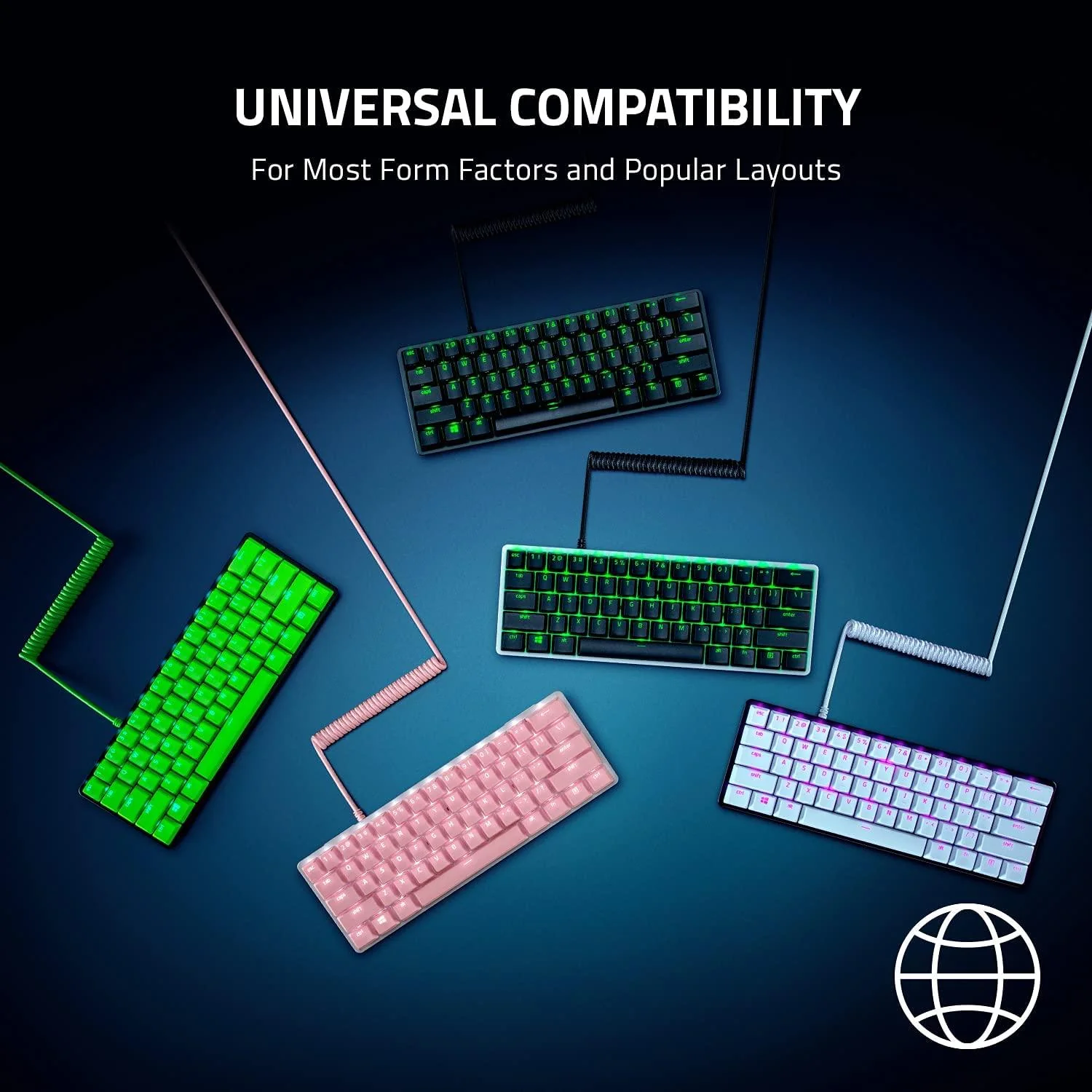 Razer PBT Keycap + Coiled Cable Upgrade Set (Quartz Pink) - Image 6