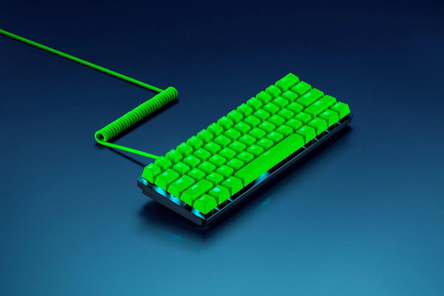 Razer PBT Keycap + Coiled Cable Upgrade Set (Razer Green) - Image 2