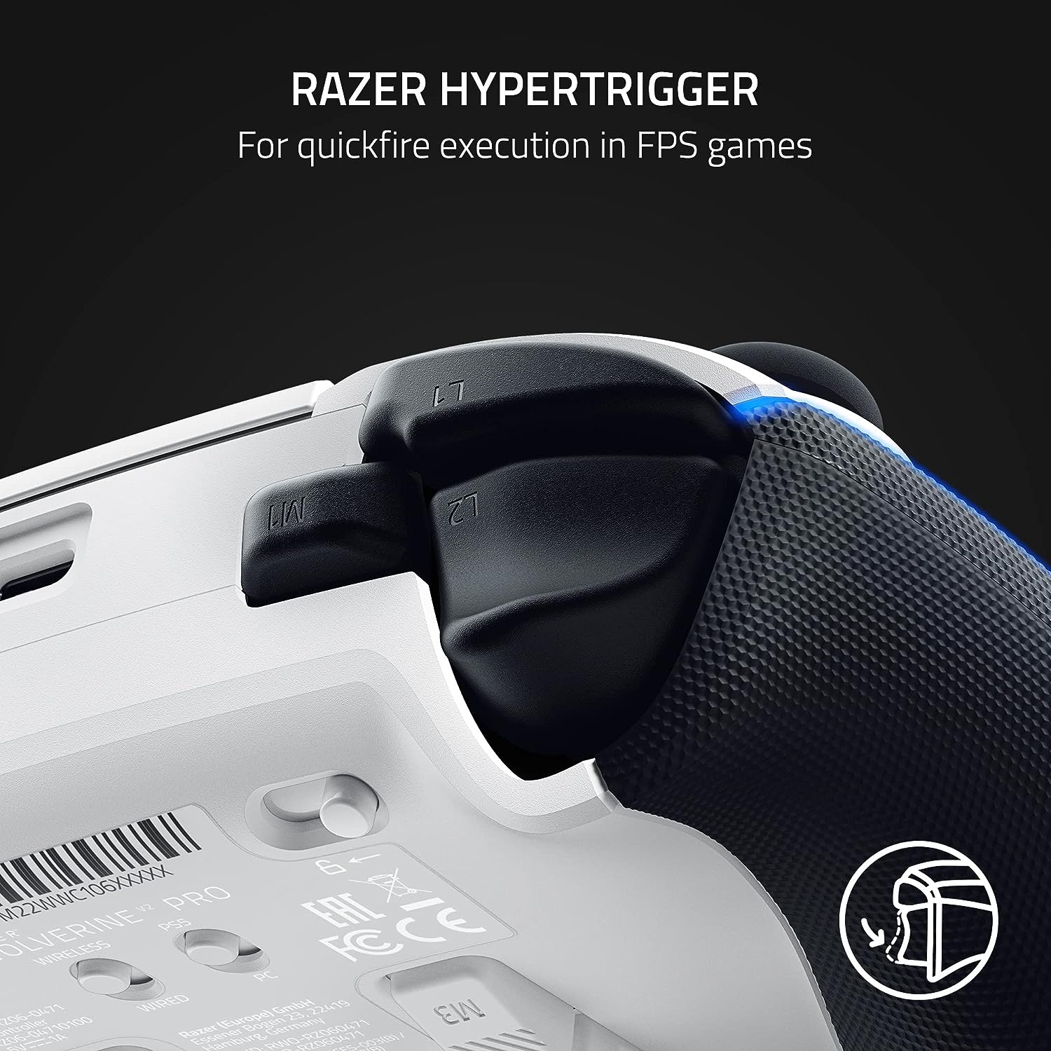Razer Wolverine V2 Pro Wireless Gaming Controller for PS5 & PC (White) - Image 5