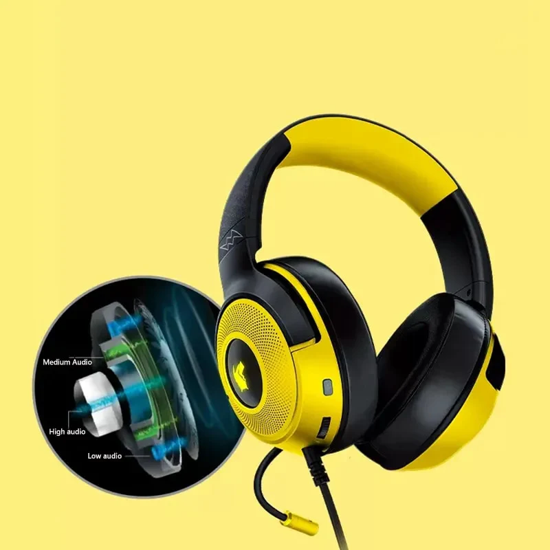 Razer X Pokemon Pikachu Limited Edition Kraken V3 X Wired Gaming Headset Chroma RGB Ultra-Light - Image 4