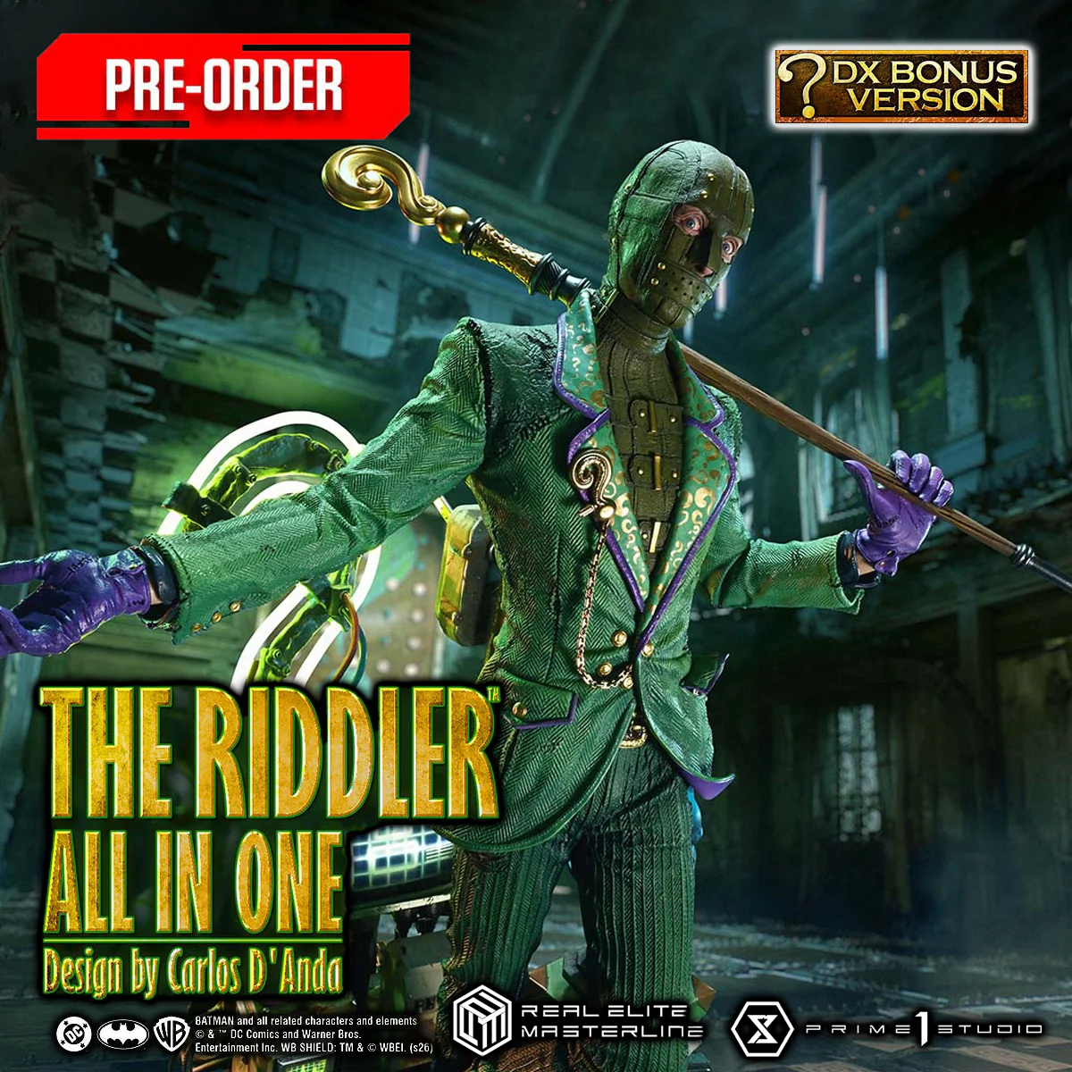 Real Elite Masterline Batman (Comics) The Riddler All in One (Design by Carlos D'Anda) (DX Bonus version) (REMDC-04DXS) Pre-Order Downpayment