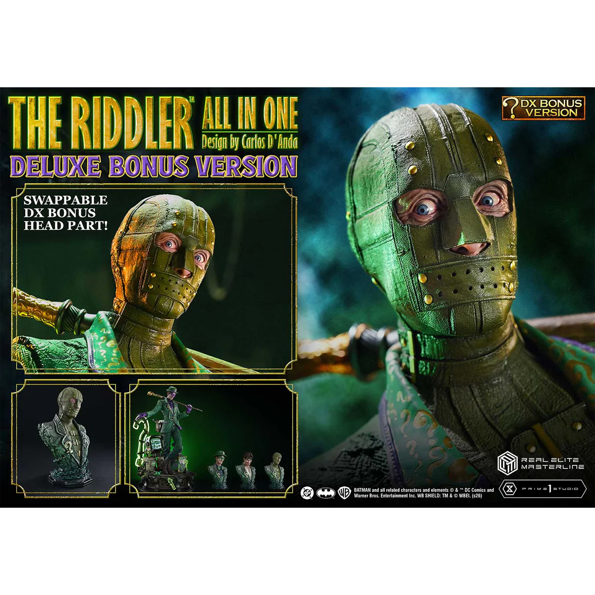 Real Elite Masterline Batman (Comics) The Riddler All in One (Design by Carlos D'Anda) (DX Bonus version) (REMDC-04DXS) Pre-Order Downpayment - Image 2
