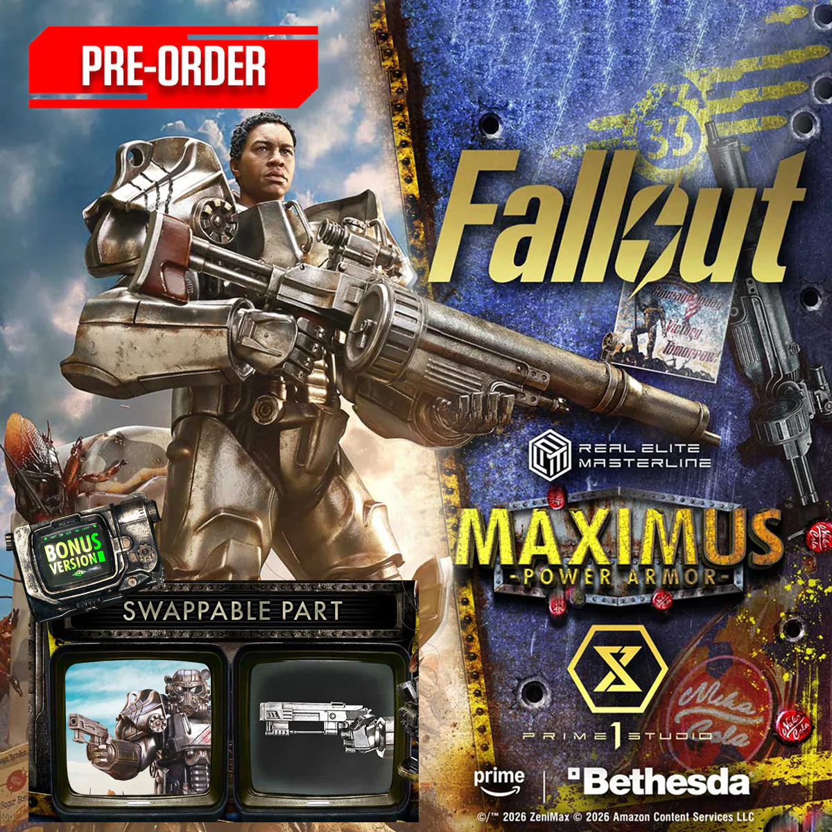 Real Elite Masterline Fallout Maximus Power Armor DX Bonus Version (REMFO-03DXS) Pre-Order Downpayment