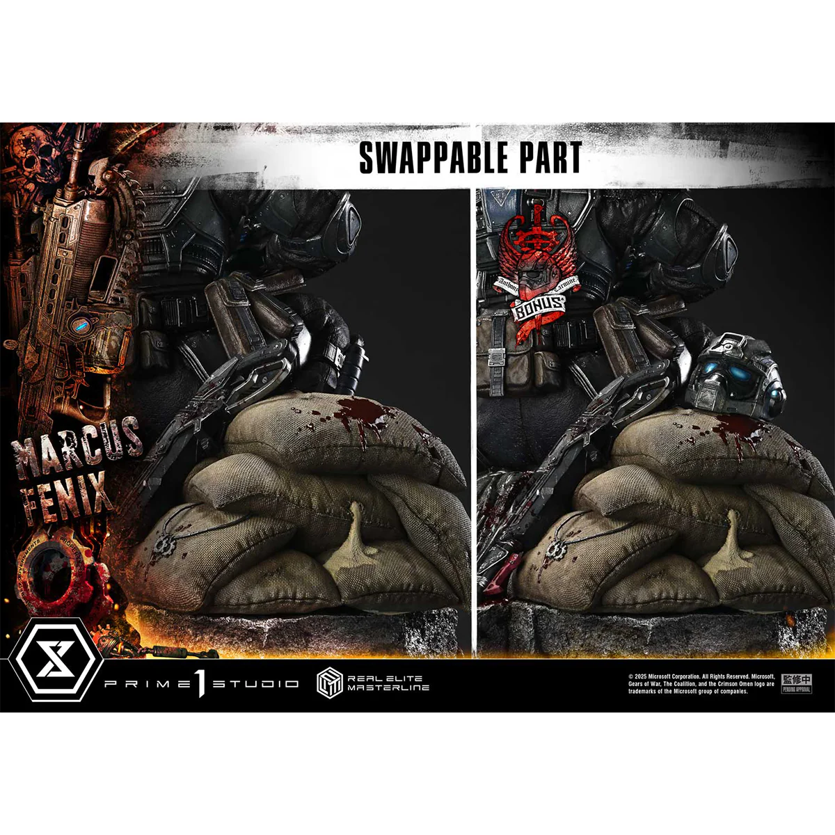 Real Elite Masterline Gears of War: Reloaded Marcus Fenix (Ultimate Bonus Version) (REMGEARS-01UTS) Pre-Order Downpayment - Image 3