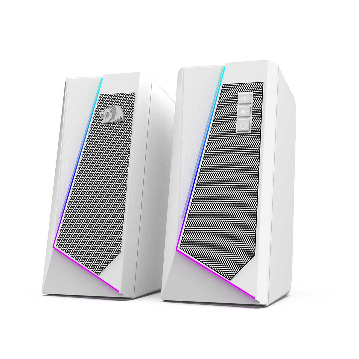 Redragon Anvil Stereo Gaming Speaker (White) (GS520W) - Image 4