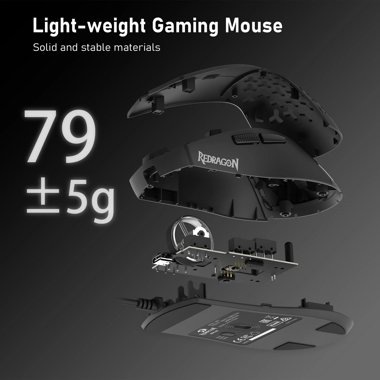 Redragon Avalon M621 10000DPI Wired Gaming Mouse (Black) - Image 3