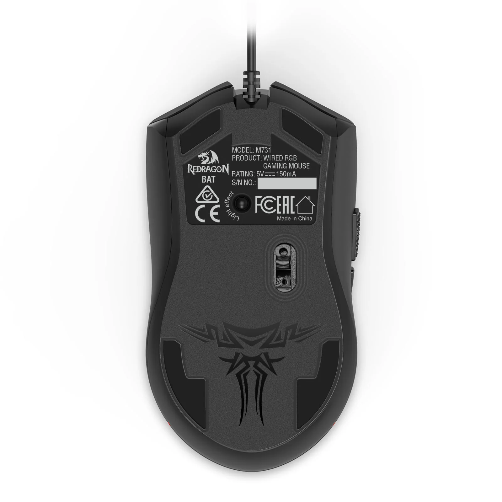 Redragon Bat M731 RGB 10000DPI Wired Gaming Mouse (Black) - Image 16
