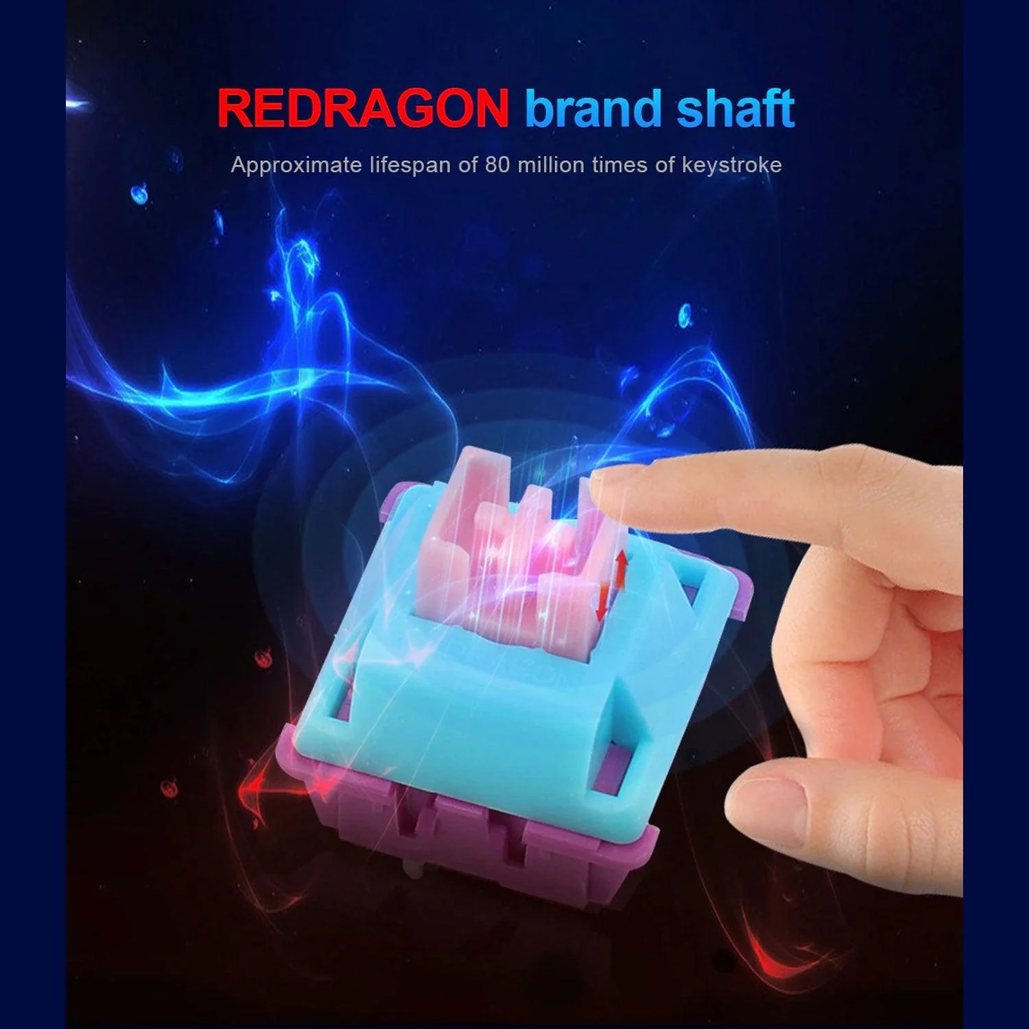 Redragon Bullet R 50GF Clicky Linear Tactile Red Switches (A113R) - Image 6
