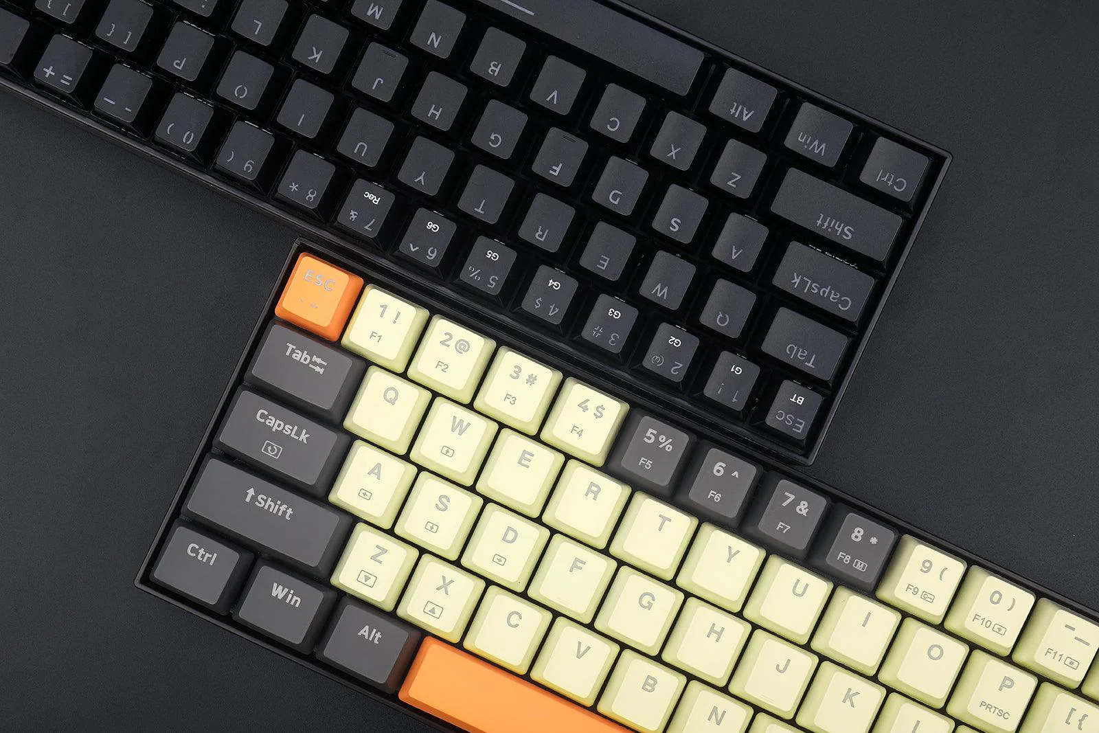 Redragon Caraxes Pro Exclusive X1.2 Big Keycap RGB Mechanical Keyboard (Dust-Proof Red Switch) (Cream-Gray-Orange) (K644CG0-RGB-PRO) - Image 4