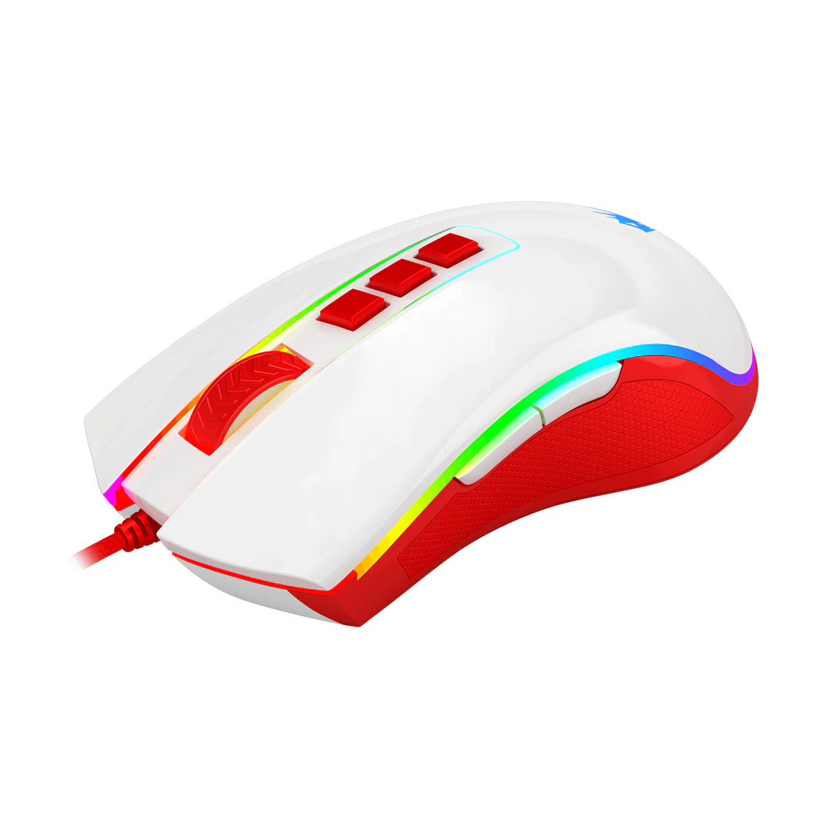 Redragon Cobra Wired Gaming Mouse (White Red) (M711C) - Image 2