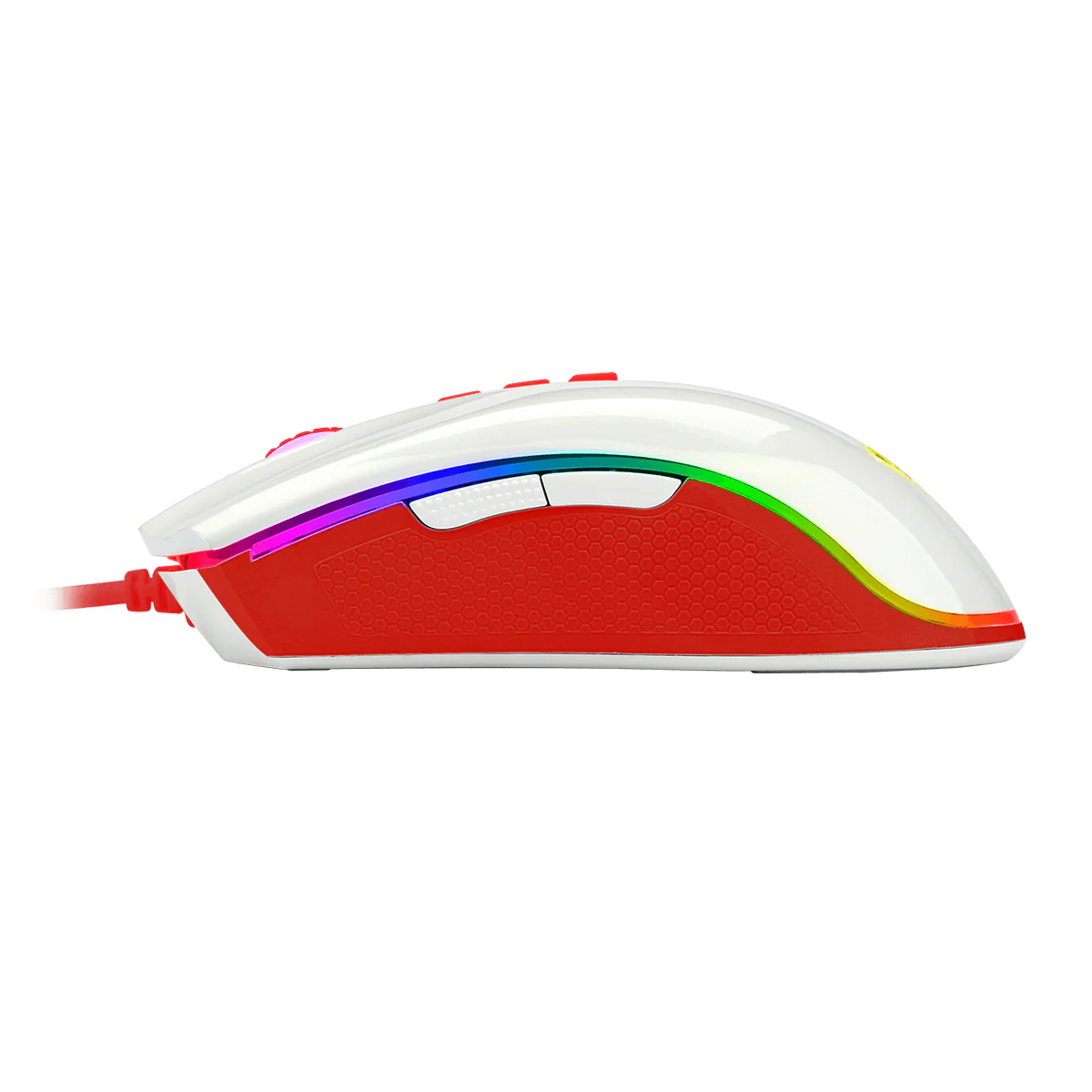 Redragon Cobra Wired Gaming Mouse (White Red) (M711C) - Image 4