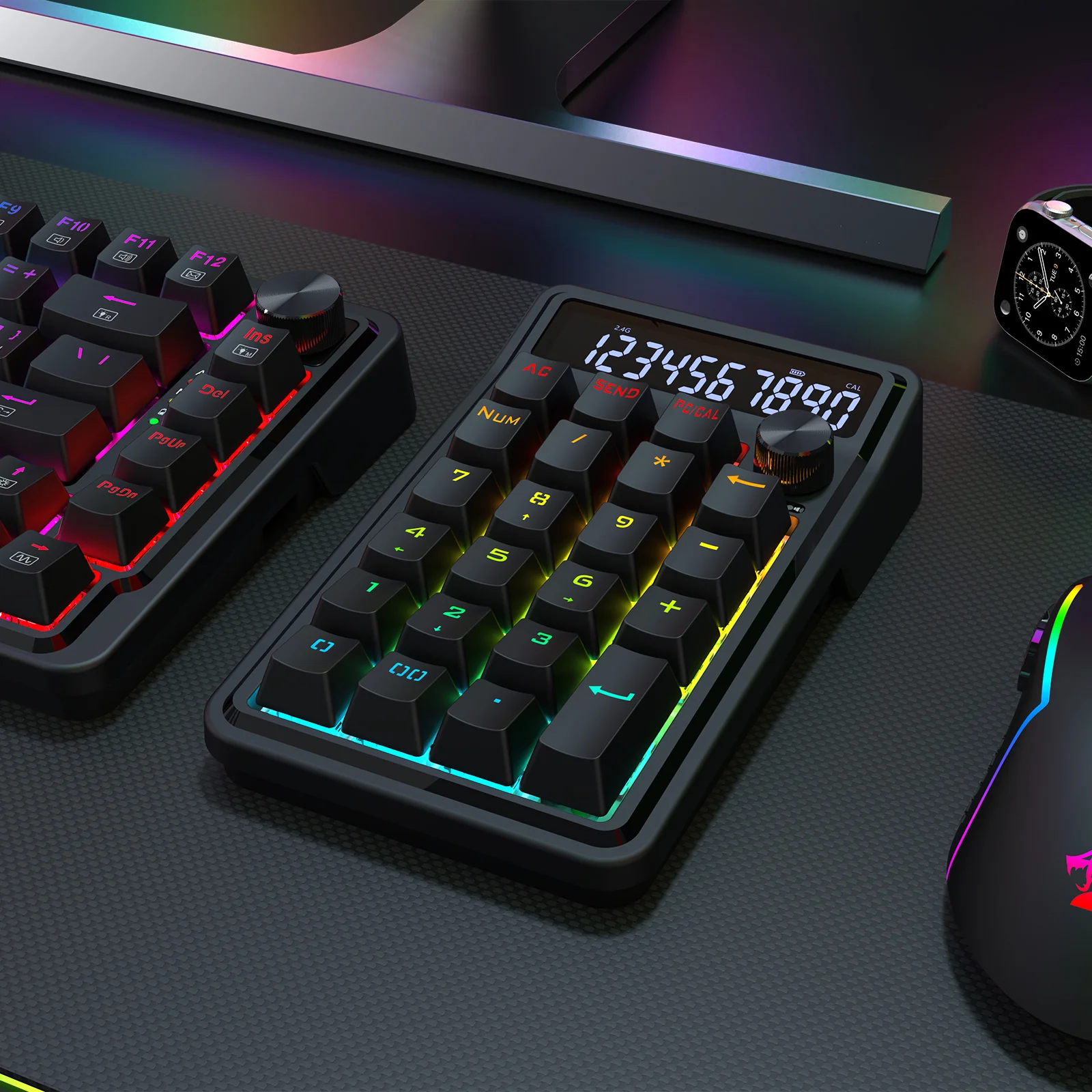 Redragon Cove Wireless K733 RGB Hot-Swappable Gasket Mounted Digital Mechanical Numpad (RPC Linear Switch) - Image 15