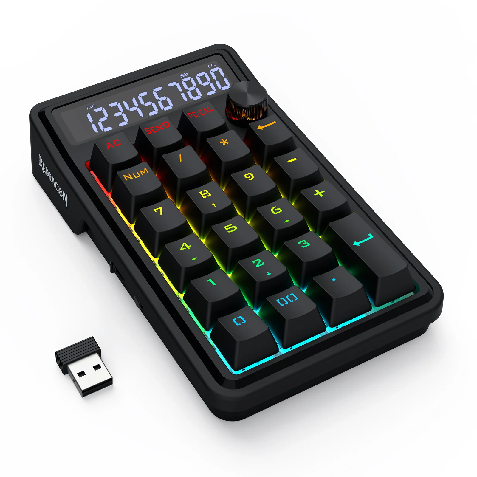 Redragon Cove Wireless K733 RGB Hot-Swappable Gasket Mounted Digital Mechanical Numpad (RPC Linear Switch) - Image 6