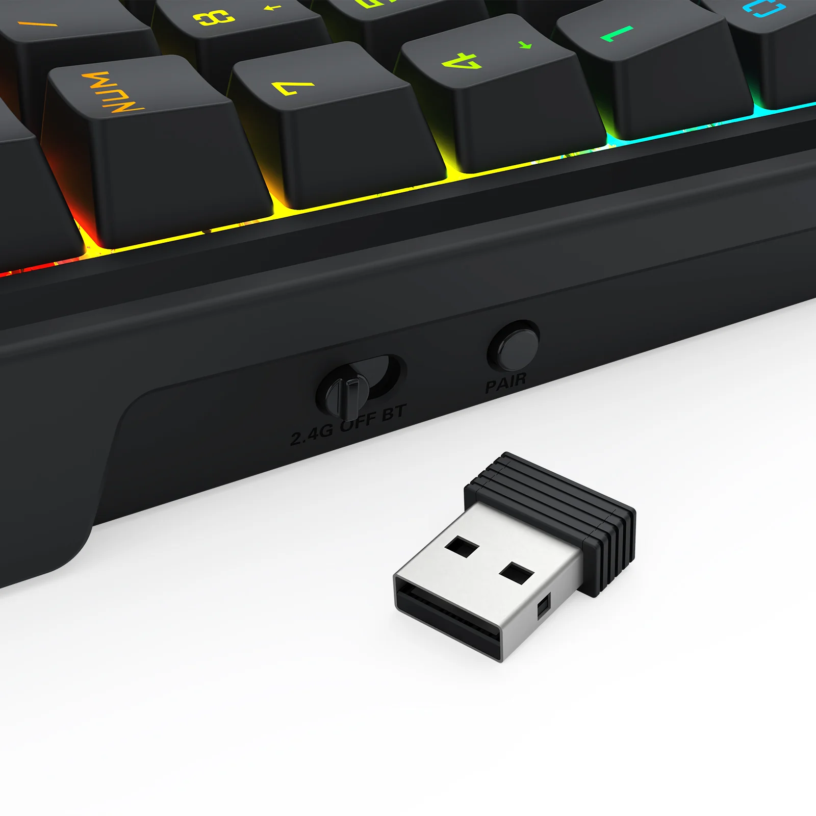 Redragon Cove Wireless K733 RGB Hot-Swappable Gasket Mounted Digital Mechanical Numpad (RPC Linear Switch) - Image 8