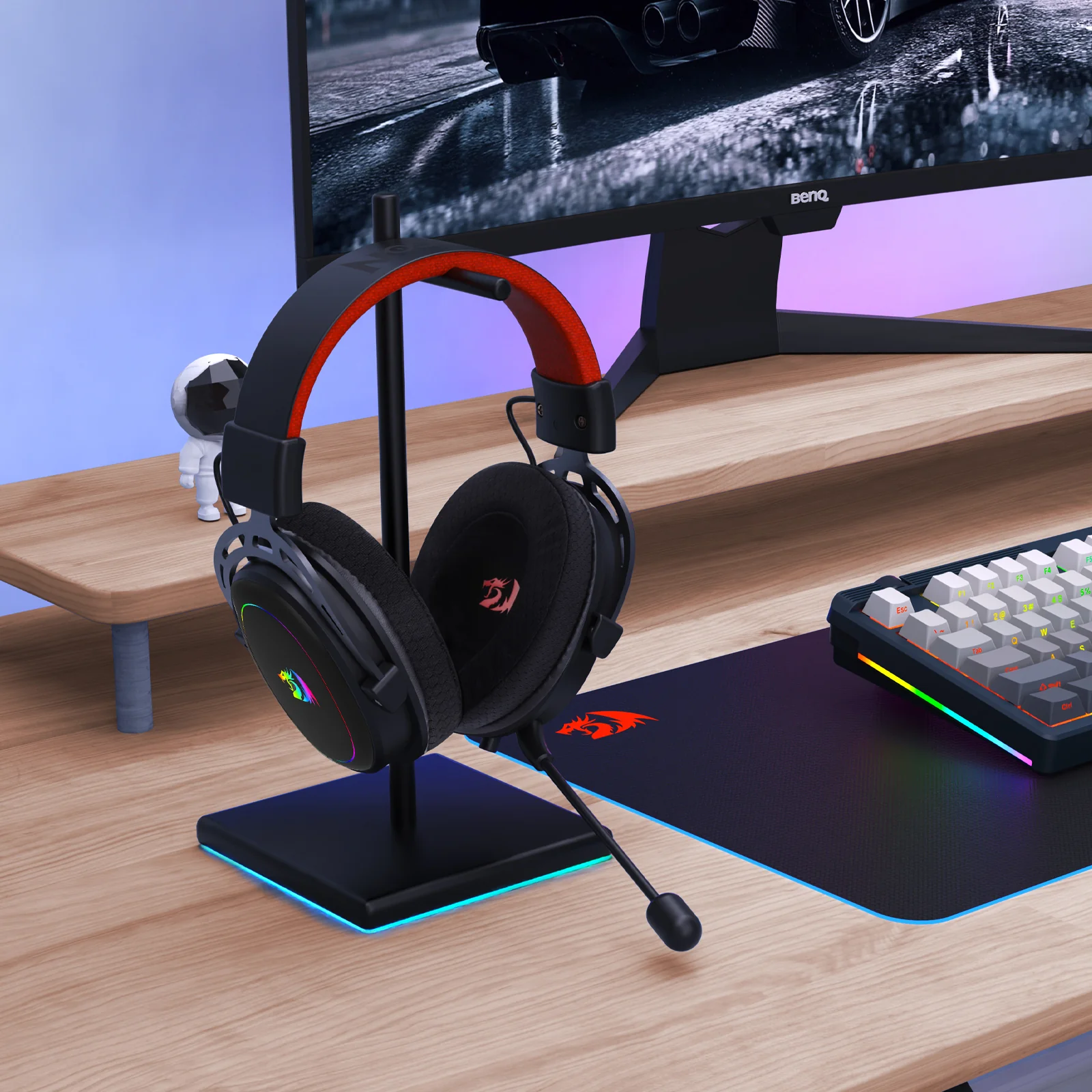 Redragon Cragblade H541-RGB Wired Virtual 7.1 Sound Gaming Headset (Black) - Image 11