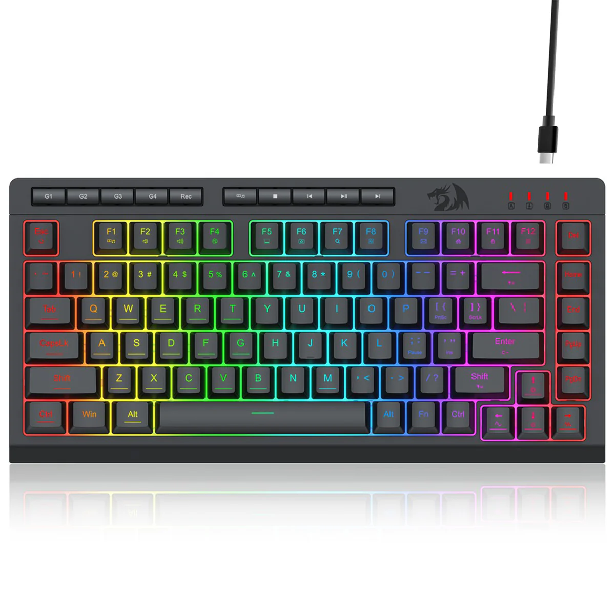 Redragon Crescent K524-RGB 75% Wired Gaming Keyboard With Macro Keys - Image 10