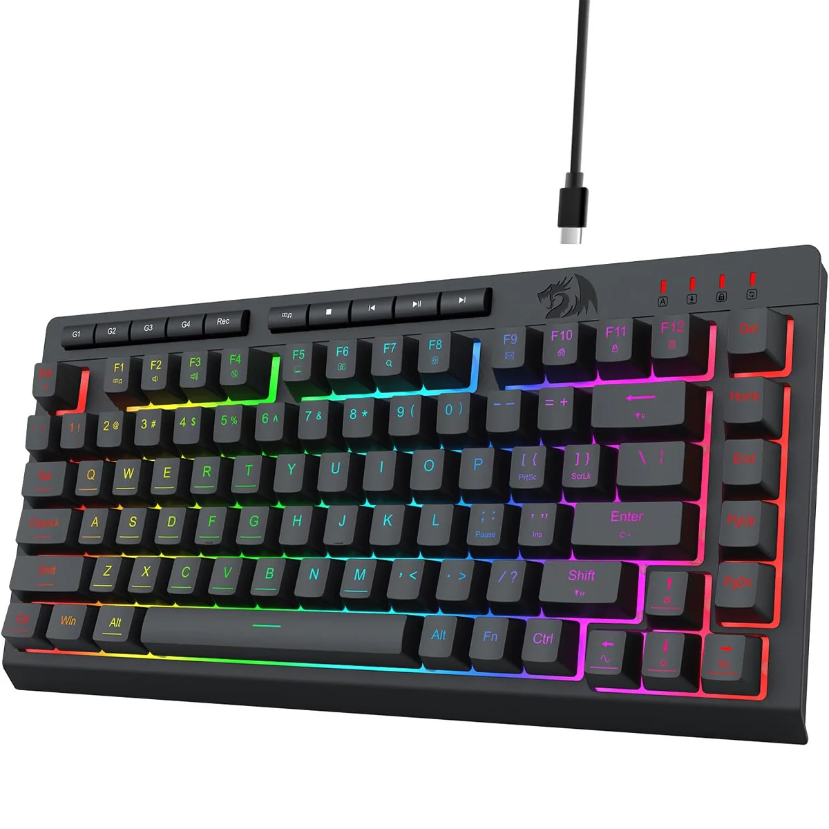 Redragon Crescent K524-RGB 75% Wired Gaming Keyboard With Macro Keys - Image 11