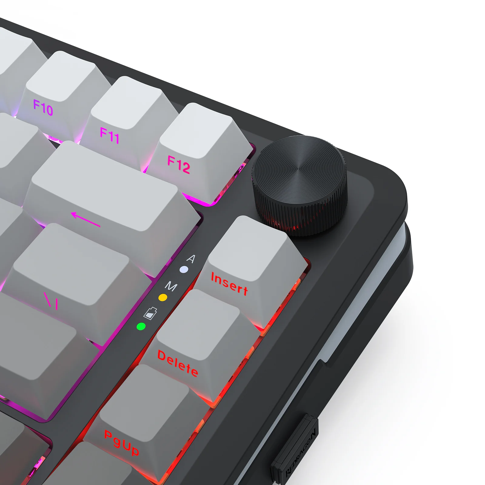 Redragon Cyrus Pro K681SP RGB Wireless 75% Hot-Swappable Gasket Mechanical Keyboard with Knob (RPC Linear Switch) (Gradient Grey) - Image 10