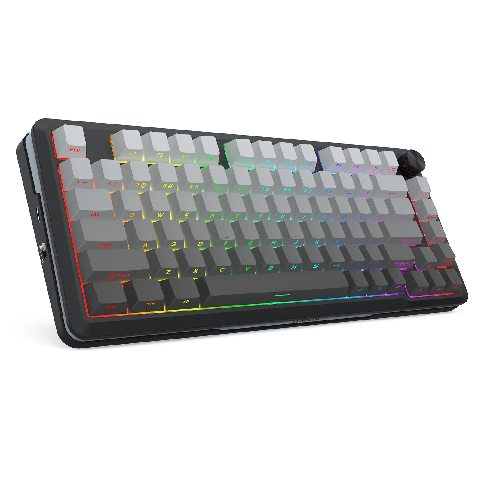 Redragon Cyrus Pro K681SP RGB Wireless 75% Hot-Swappable Gasket Mechanical Keyboard with Knob (RPC Linear Switch) (Gradient Grey) - Image 3