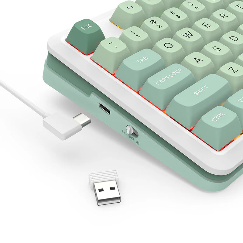 Redragon Cyrus Pro RGB Wireless 75% Gasket Hot-Swappable Mechanical Keyboard With Knob (K681MG-RGB-PRO) - Image 4