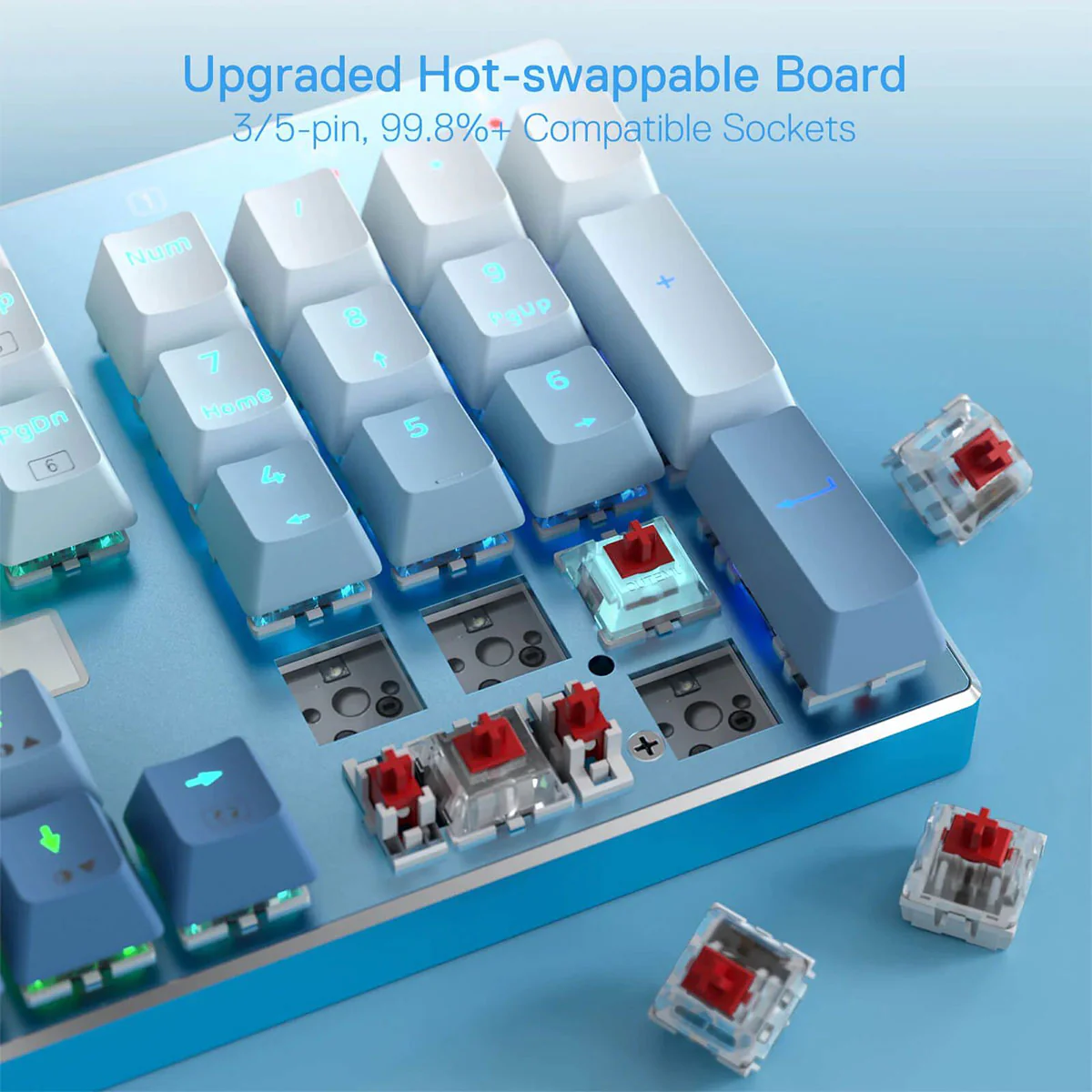 Redragon Devarajas Full-Size Hot-Swappable RGB Mechanical Gaming Keyboard (Dust-Proof Red Switch) (K556GWB-RGB) - Image 10