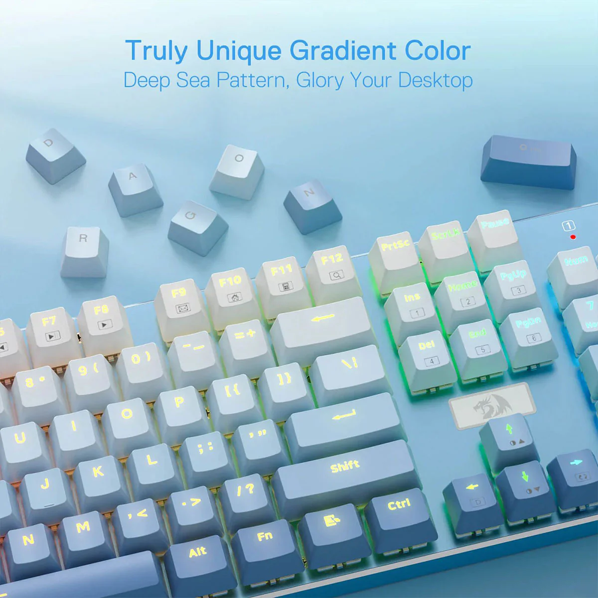 Redragon Devarajas Full-Size Hot-Swappable RGB Mechanical Gaming Keyboard (Dust-Proof Red Switch) (K556GWB-RGB) - Image 8