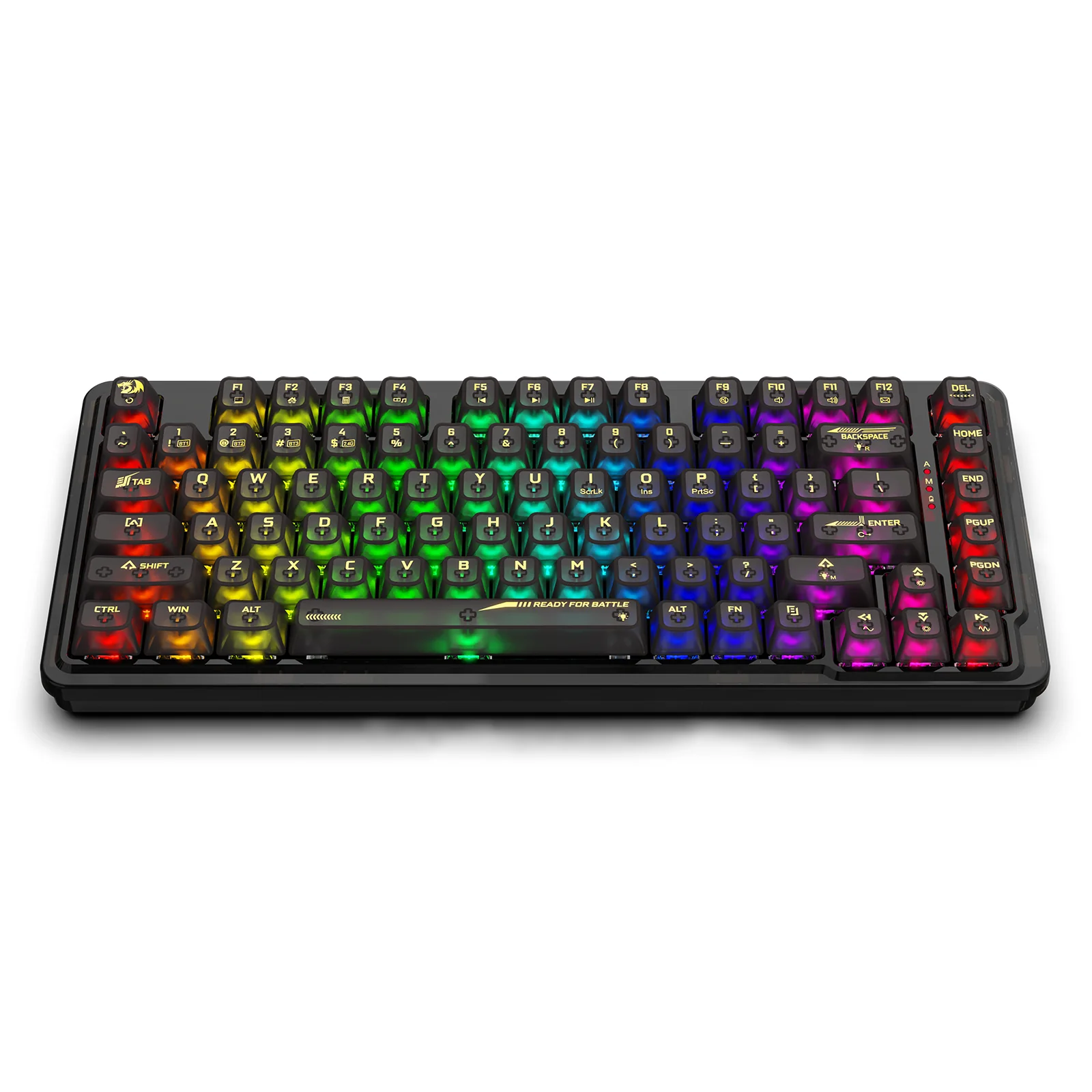 Redragon Elf Pro Wireless Crystal 75% Gasket Hot-Swappable Mechanical Keyboard (Crystal Black) (K649CTB-RGB-Pro) - Image 2