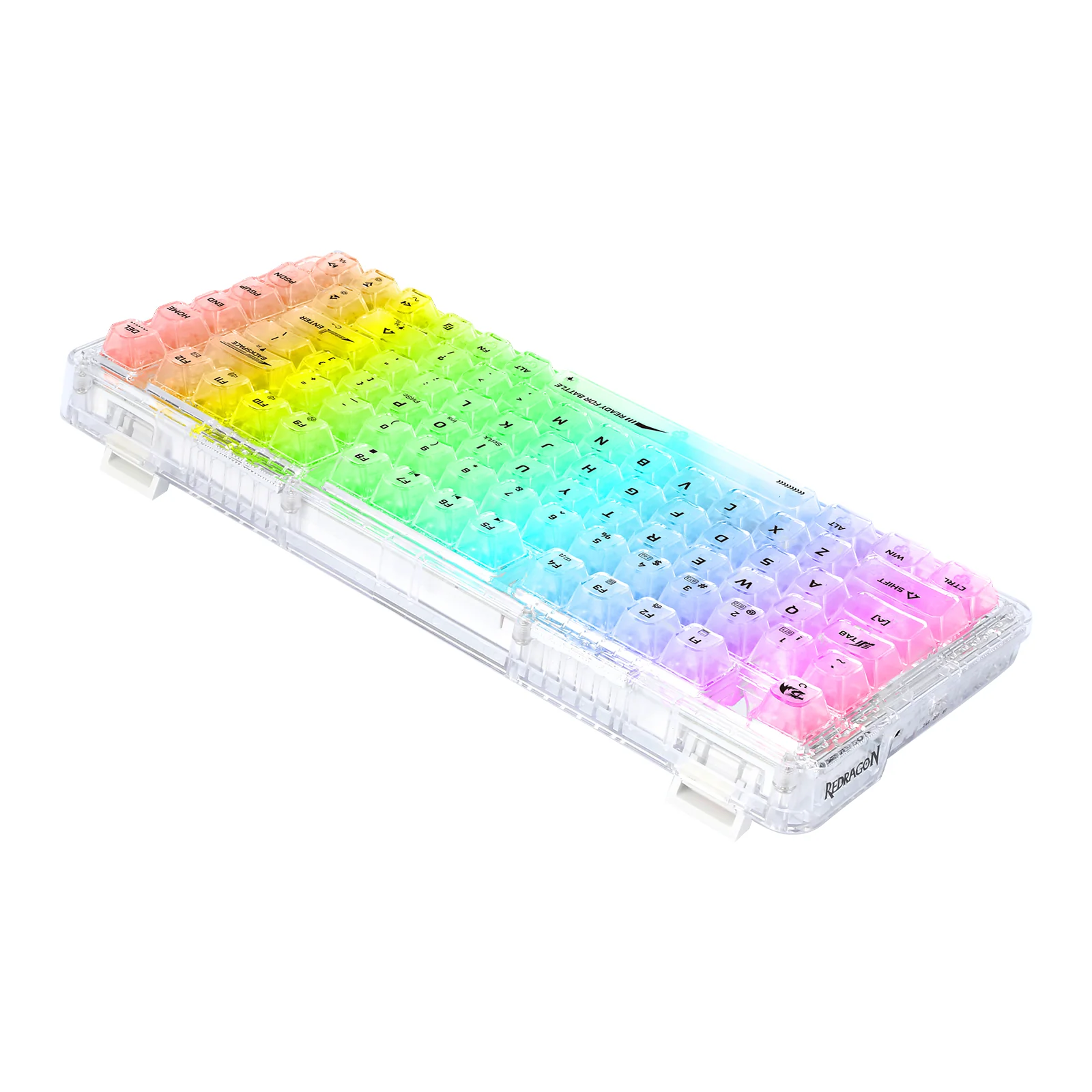 Redragon Elf Pro Wireless Crystal 75% Gasket Hot-Swappable Mechanical Keyboard (Crystal) (K649CT-RGB-Pro) - Image 6