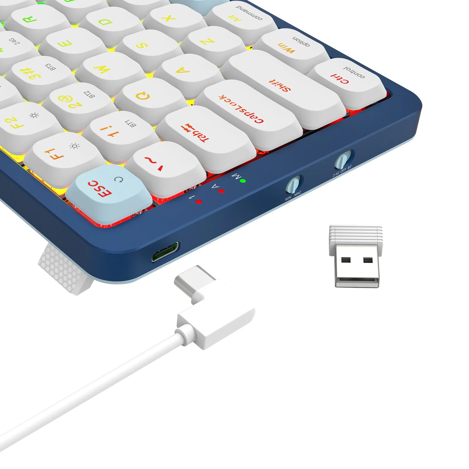 Redragon Eva Pro Tri-Mode RGB Backlit Mechanical Gaming Keyboard (Dust-Proof Red Switch) (K684WB-RGB-PRO) - Image 3