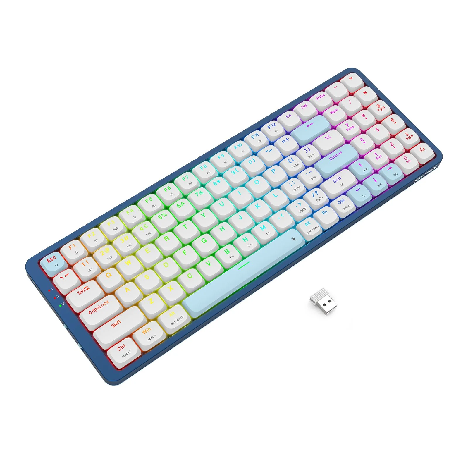Redragon Eva Pro Tri-Mode RGB Backlit Mechanical Gaming Keyboard (Dust-Proof Red Switch) (K684WB-RGB-PRO) - Image 5