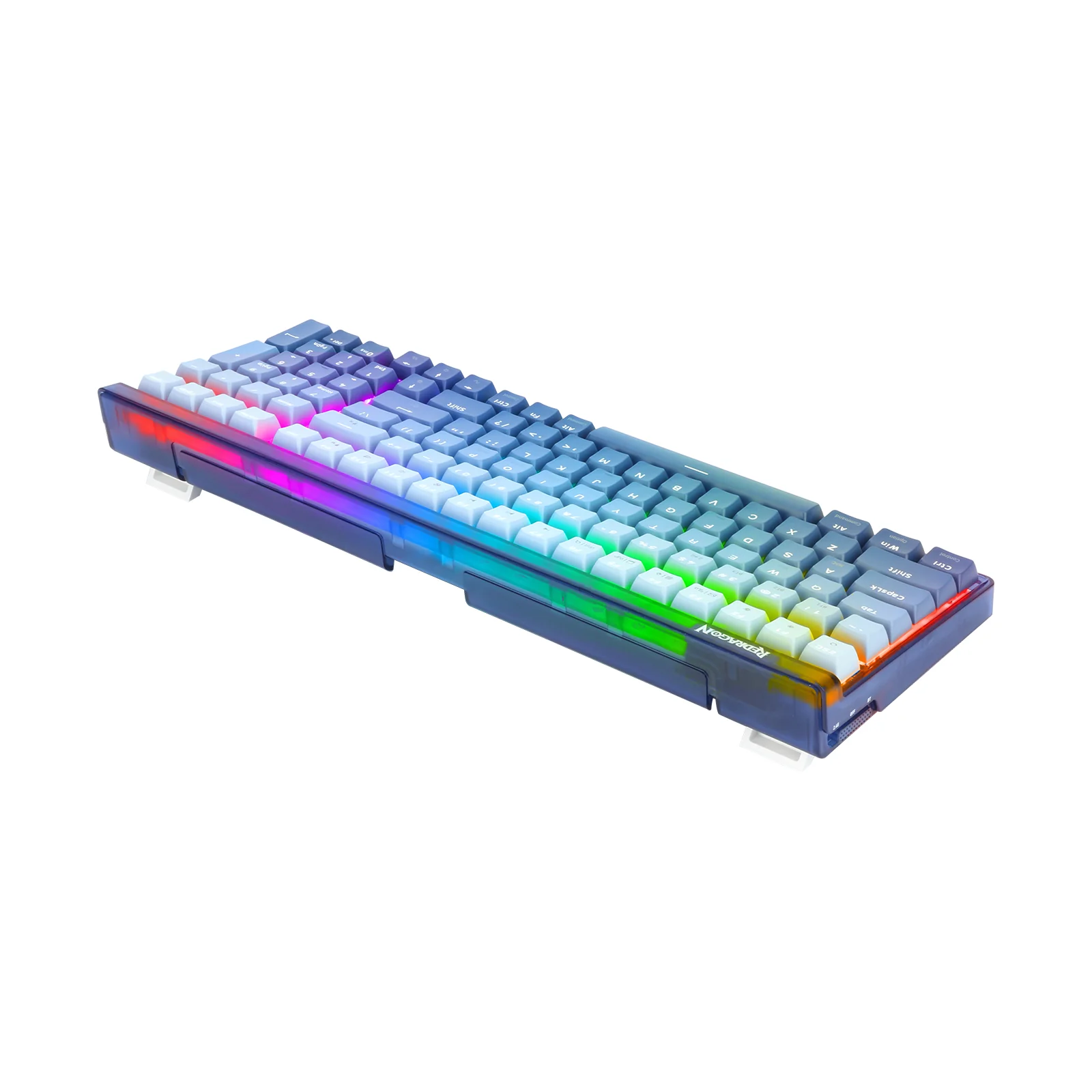 Redragon Garen Pro 100-Keys Hot-Swappable RGB Wireless Mechanical Keyboard (Dust-Proof Purple Switch) White-Blue (K656WB-RGB-PRO) - Image 7