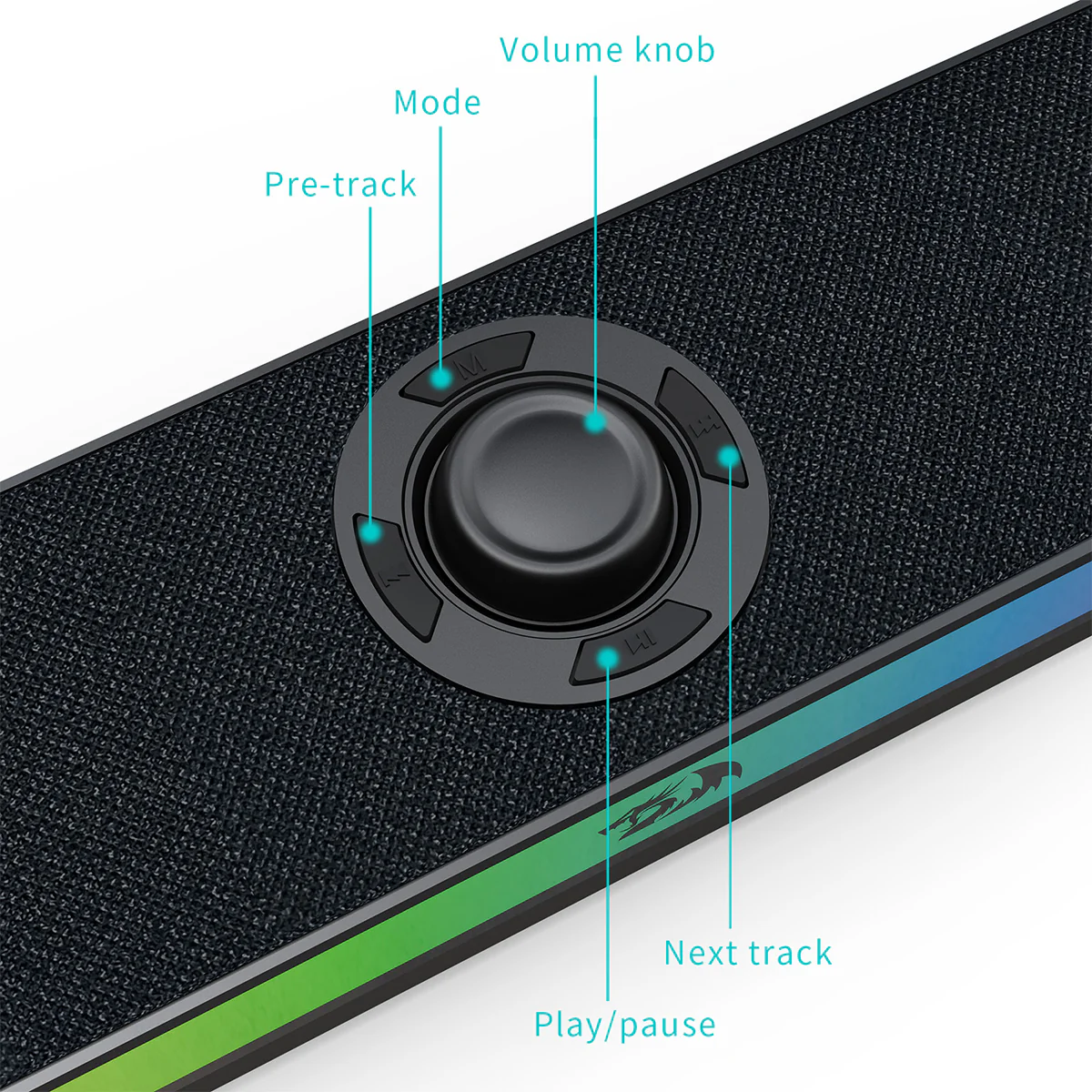 Redragon GS515 Neo Dual-Mode Connection RGB Soundbar - Image 5