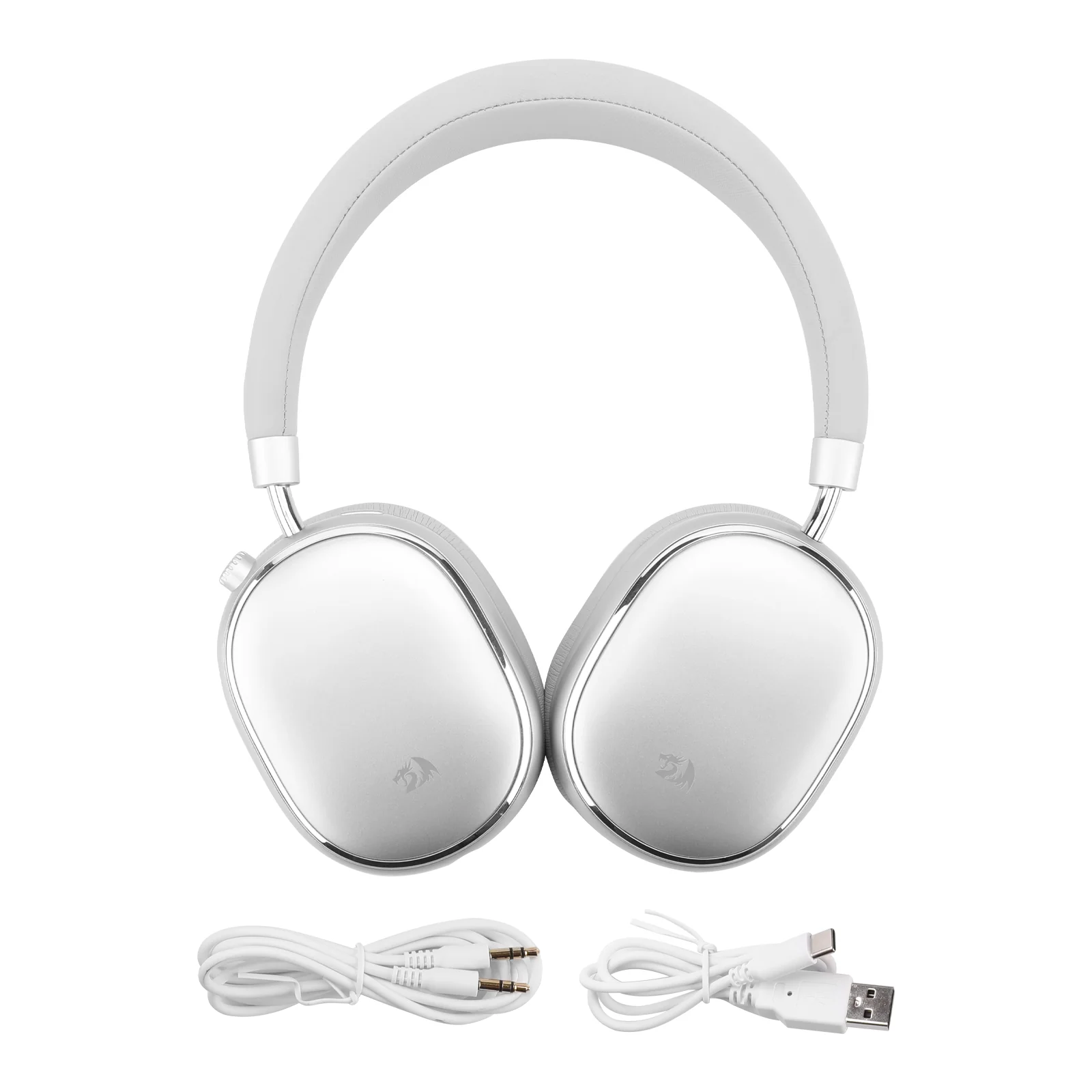 Redragon H620 Vibecore 700NC ANC Bluetooth/Wired Headphone (Silver/Grey) - Image 8
