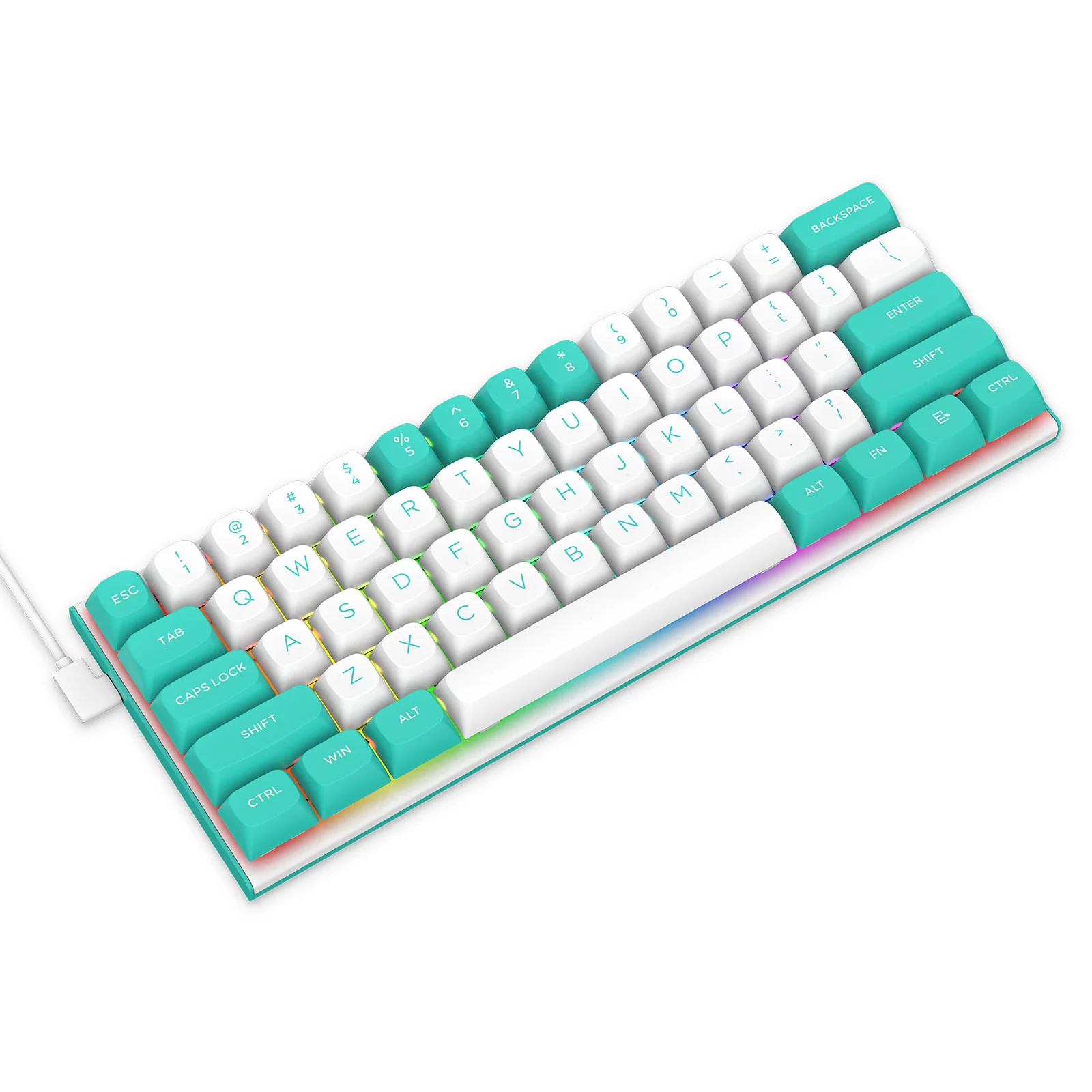 Redragon K683WB-RGB Fidd 8k Wired Rapid Trigger Magnetic Switch Keyboard (AQUA/WHITE) - Image 3