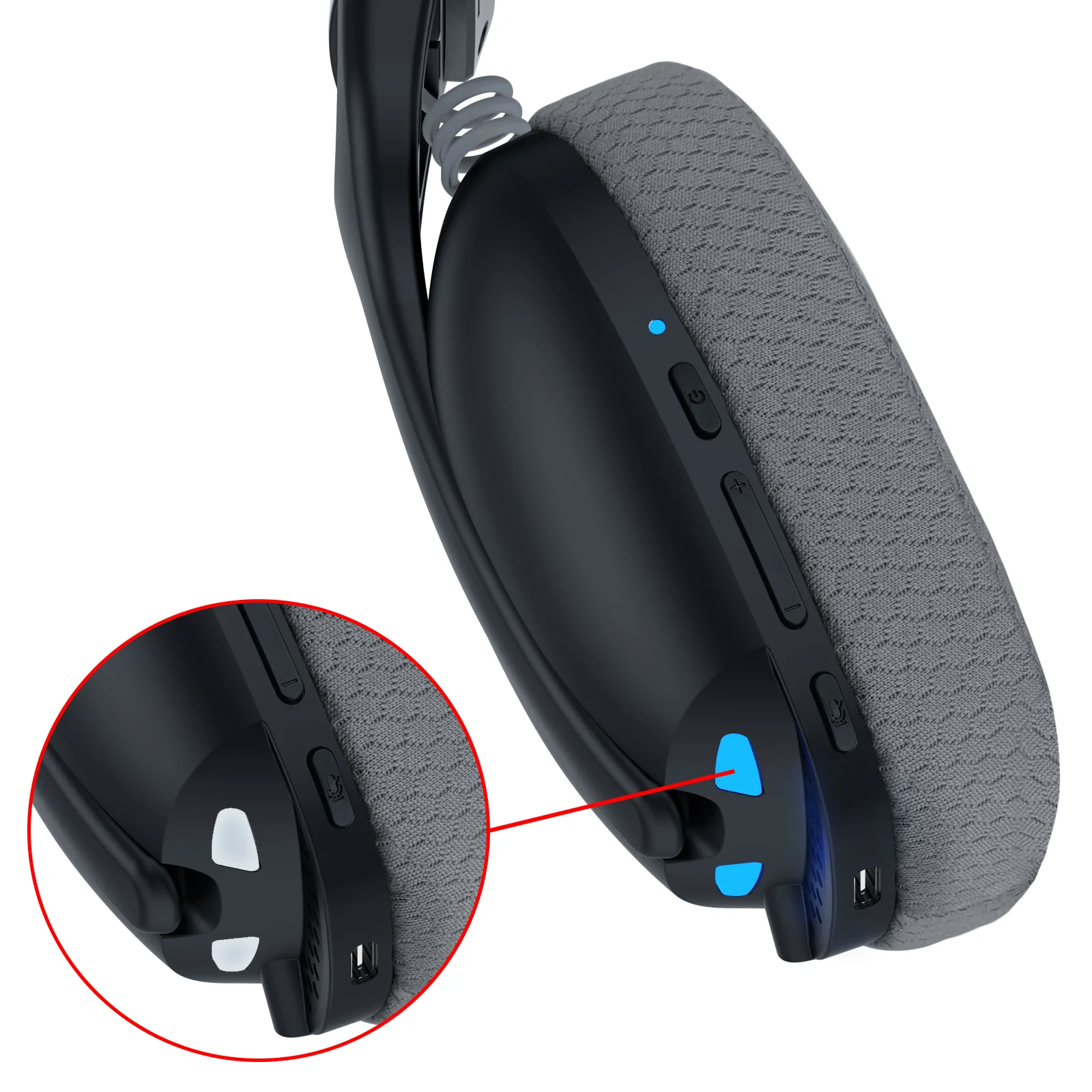 Redragon H878 Skuld Pro Lightweight Wireless Gaming Headset (Black/Blue, Black,Blue, White) - Image 15