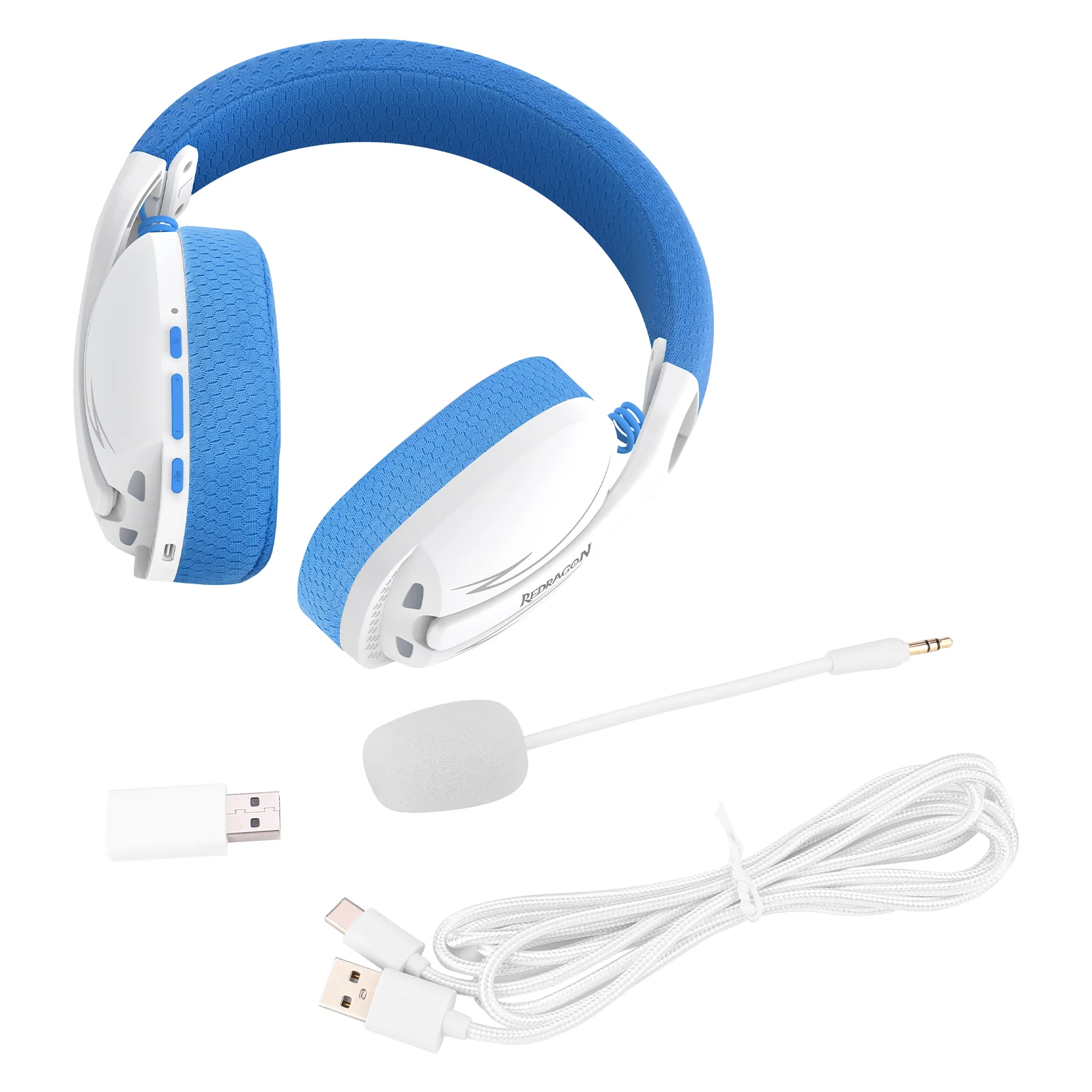 Redragon H878 Skuld Pro Lightweight Wireless Gaming Headset (Black/Blue, Black,Blue, White) - Image 23