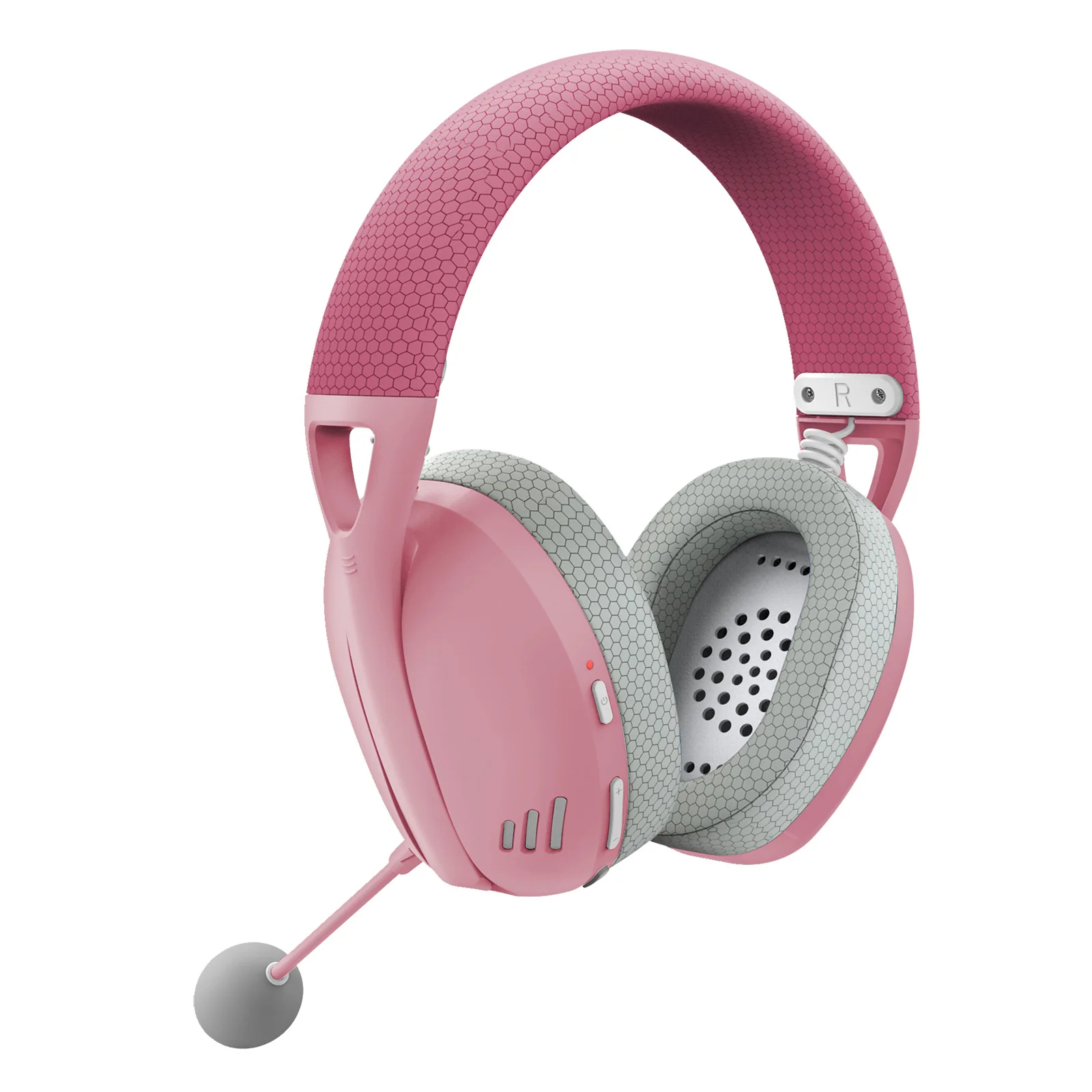 Redragon IRE Pro Ultra-Light Wireless Gaming Headset (Pink-Gray) (H848PK) - Image 2